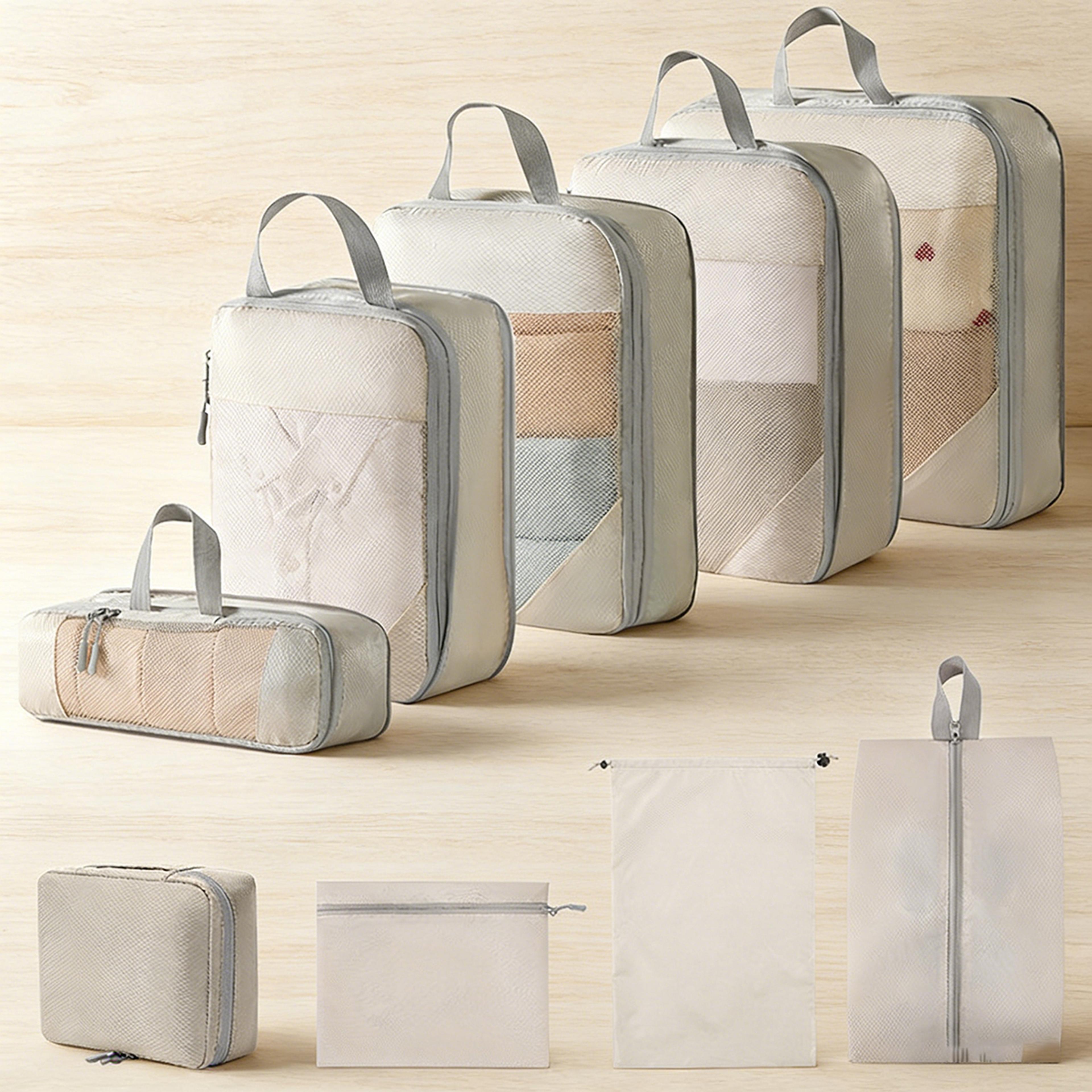 travel compression bags lightweight luggage organizer storage set for clothes and shoes