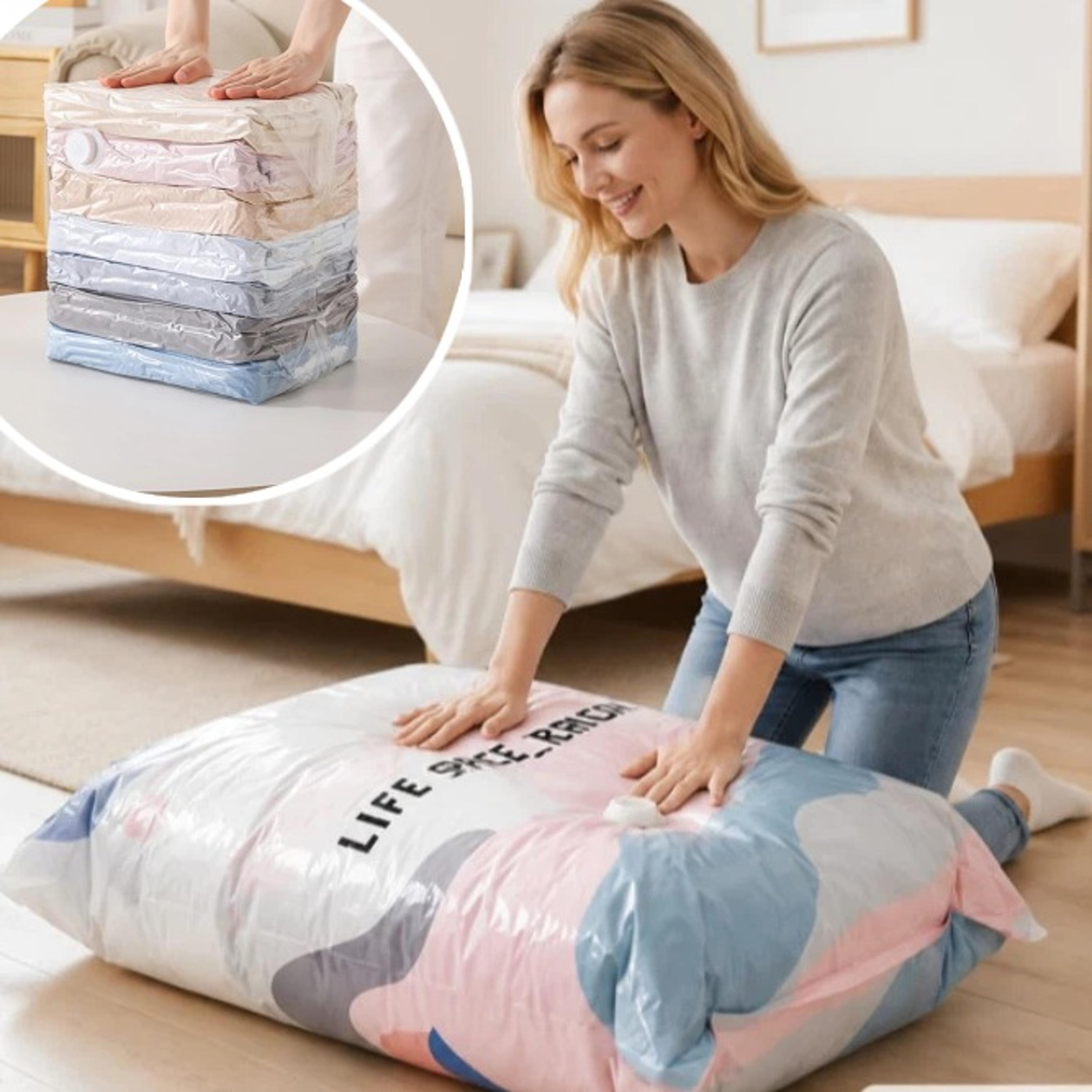 large vacuum storage bags for clothes quilts space saving compression organizer