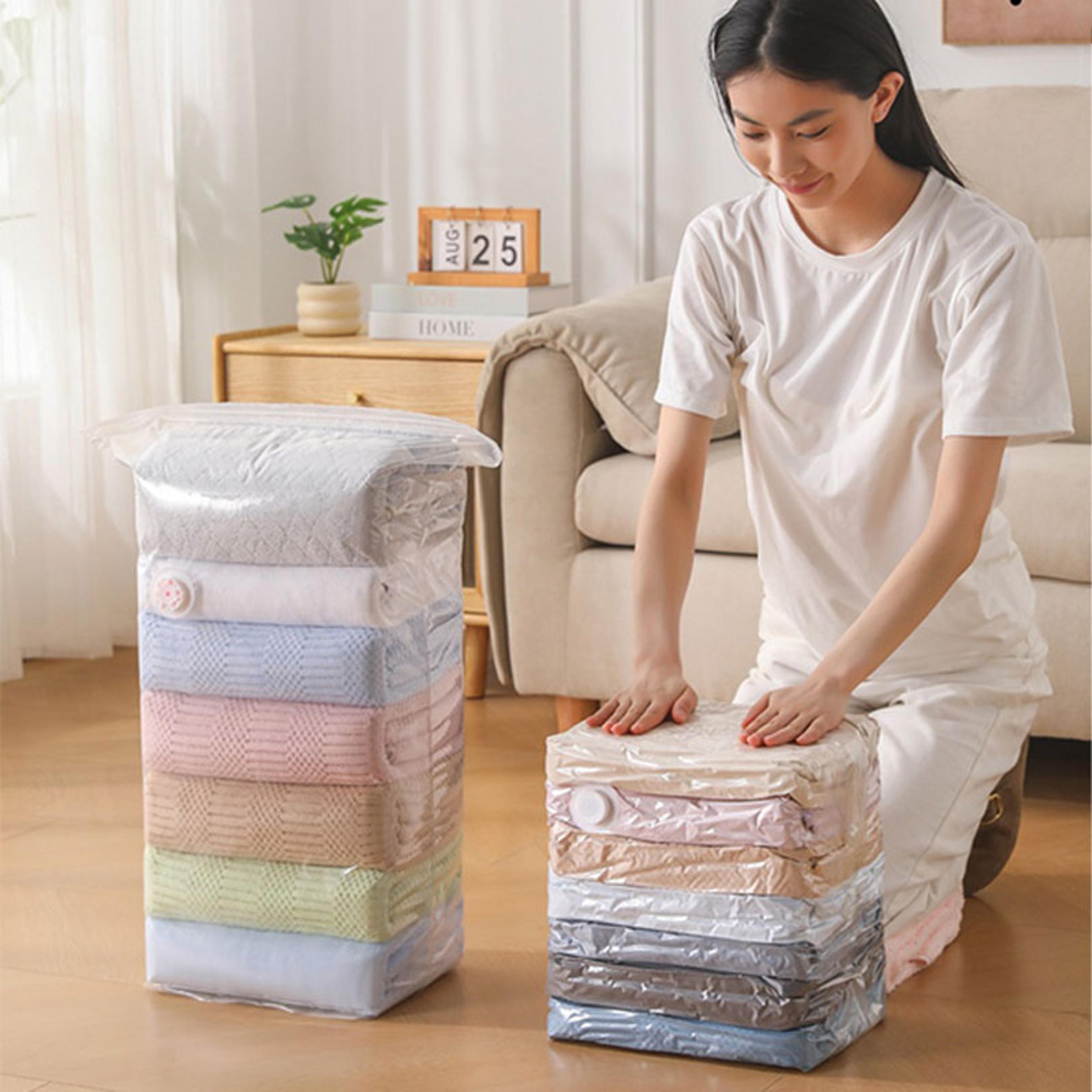 large capacity vacuum storage bags no pump space saver bags for clothes blankets