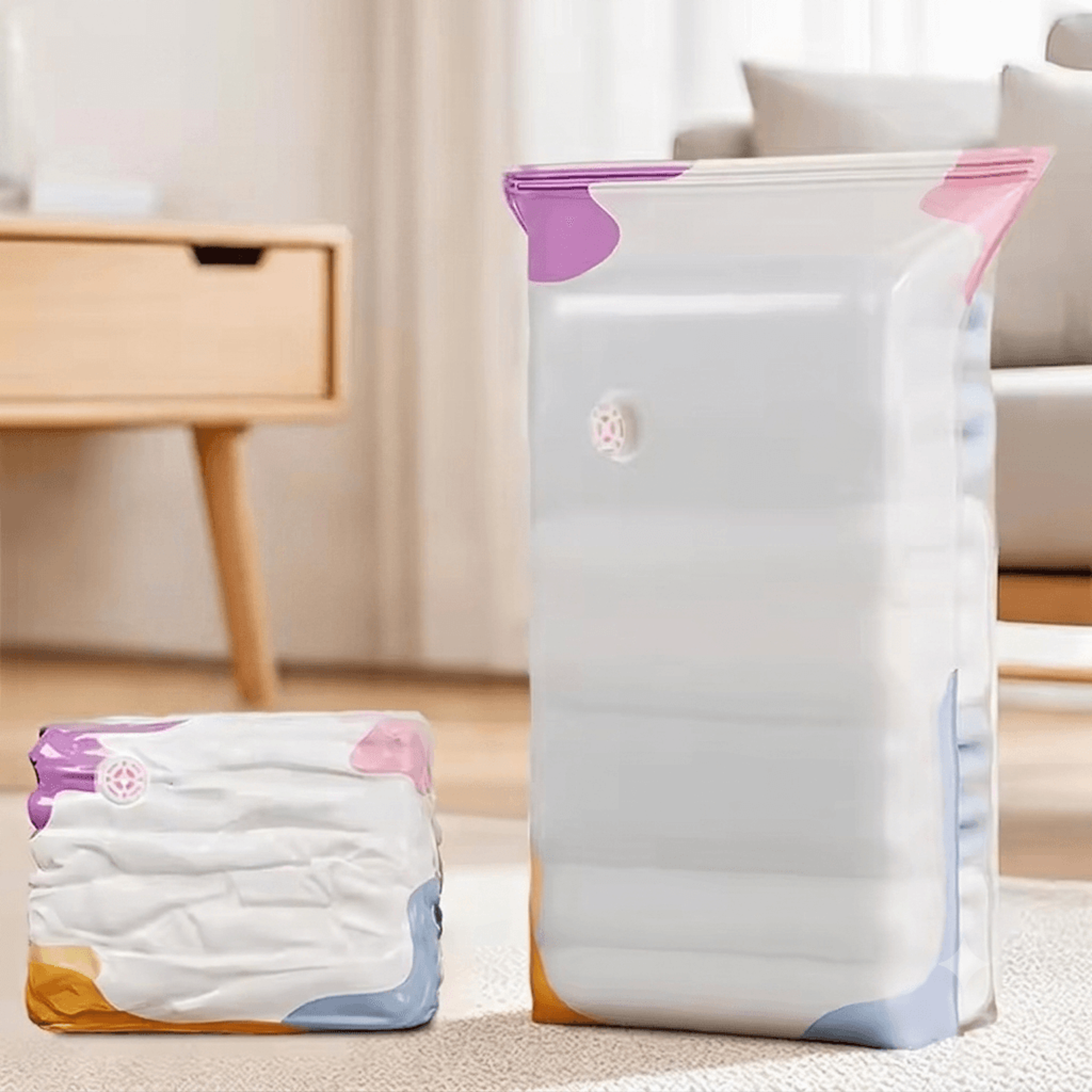 no pump vacuum storage bags extra large reusable clothes and bedding space saver