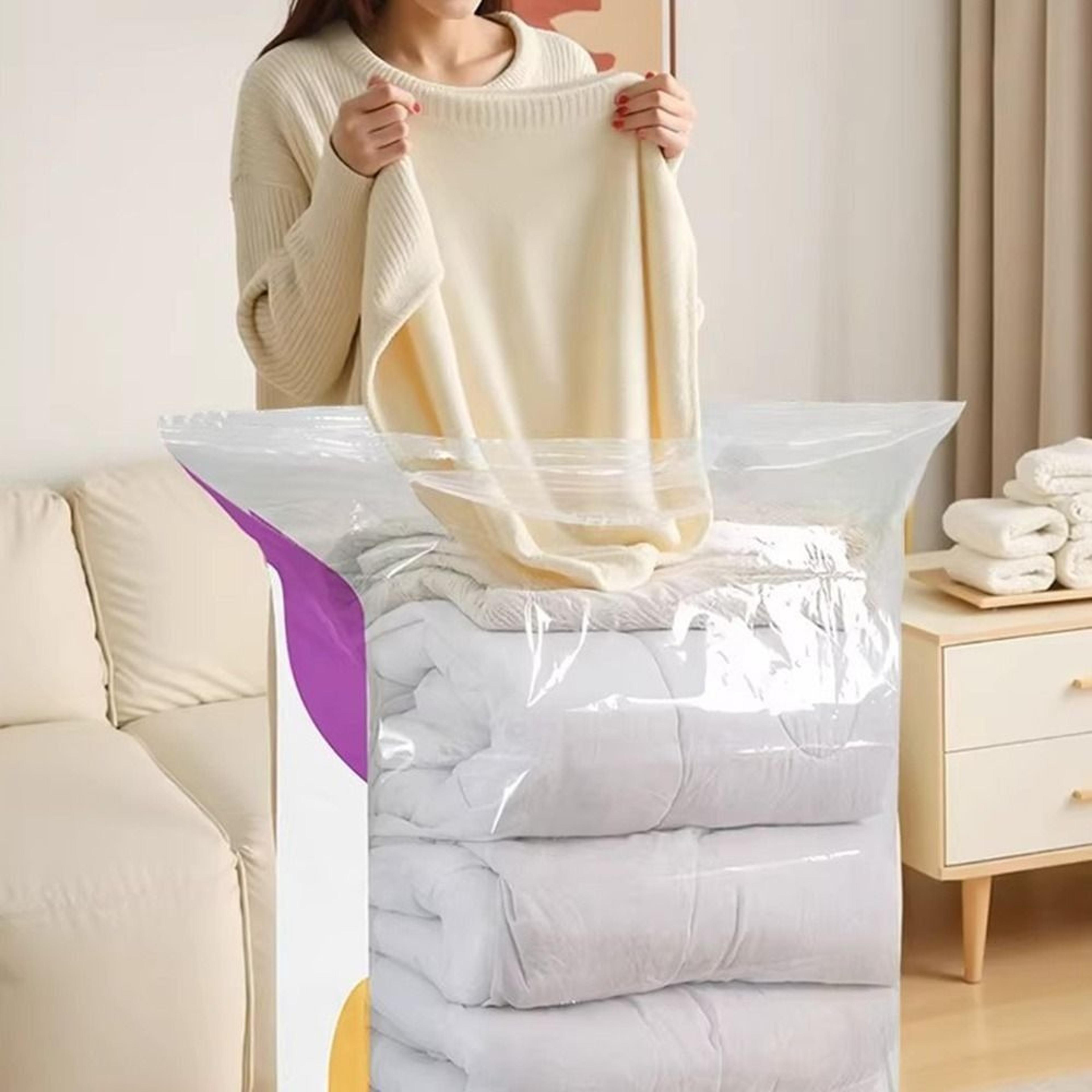 no pump vacuum storage bags large space saving compression bags for clothes and bedding