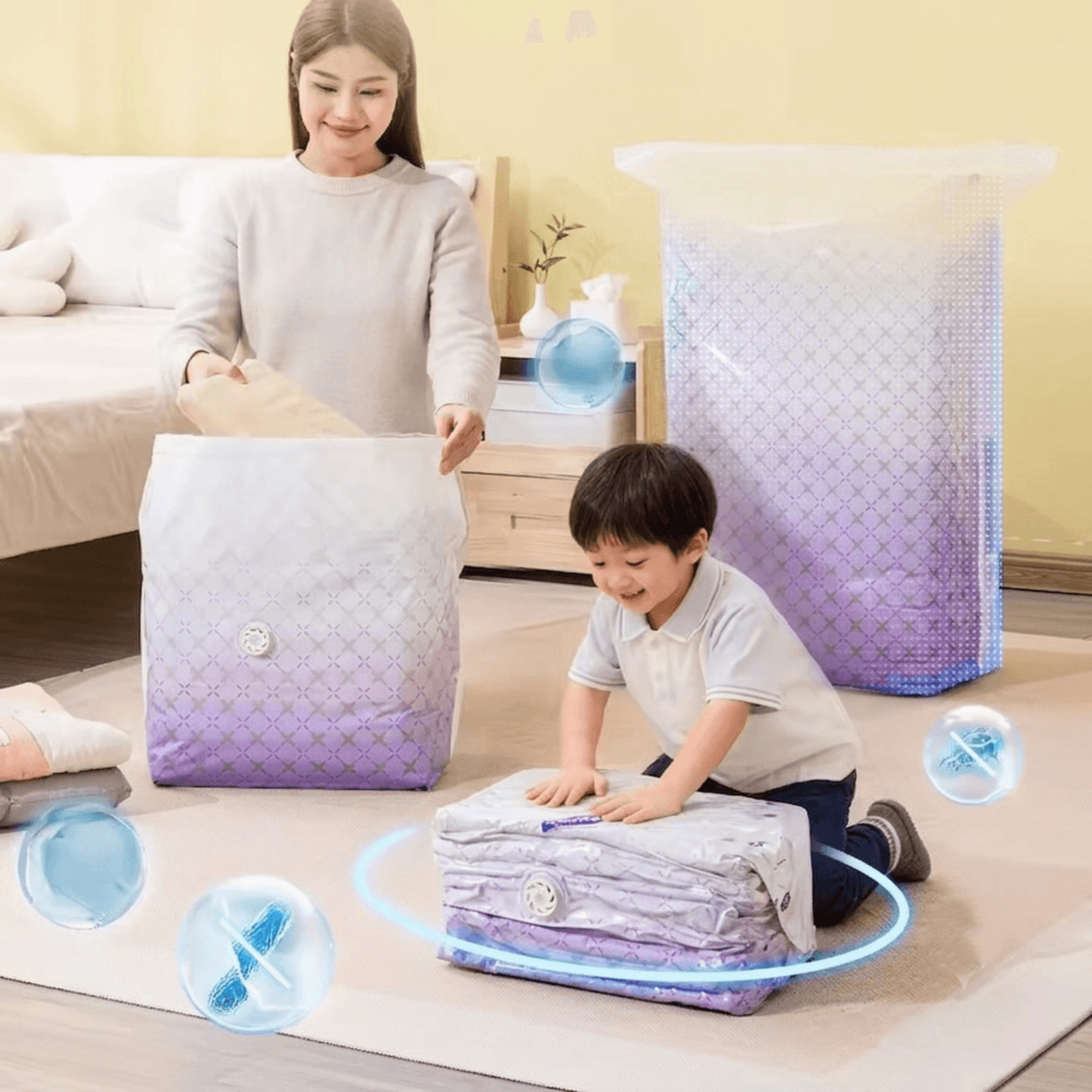 large vacuum storage bags for bedding clothes and space saving storage