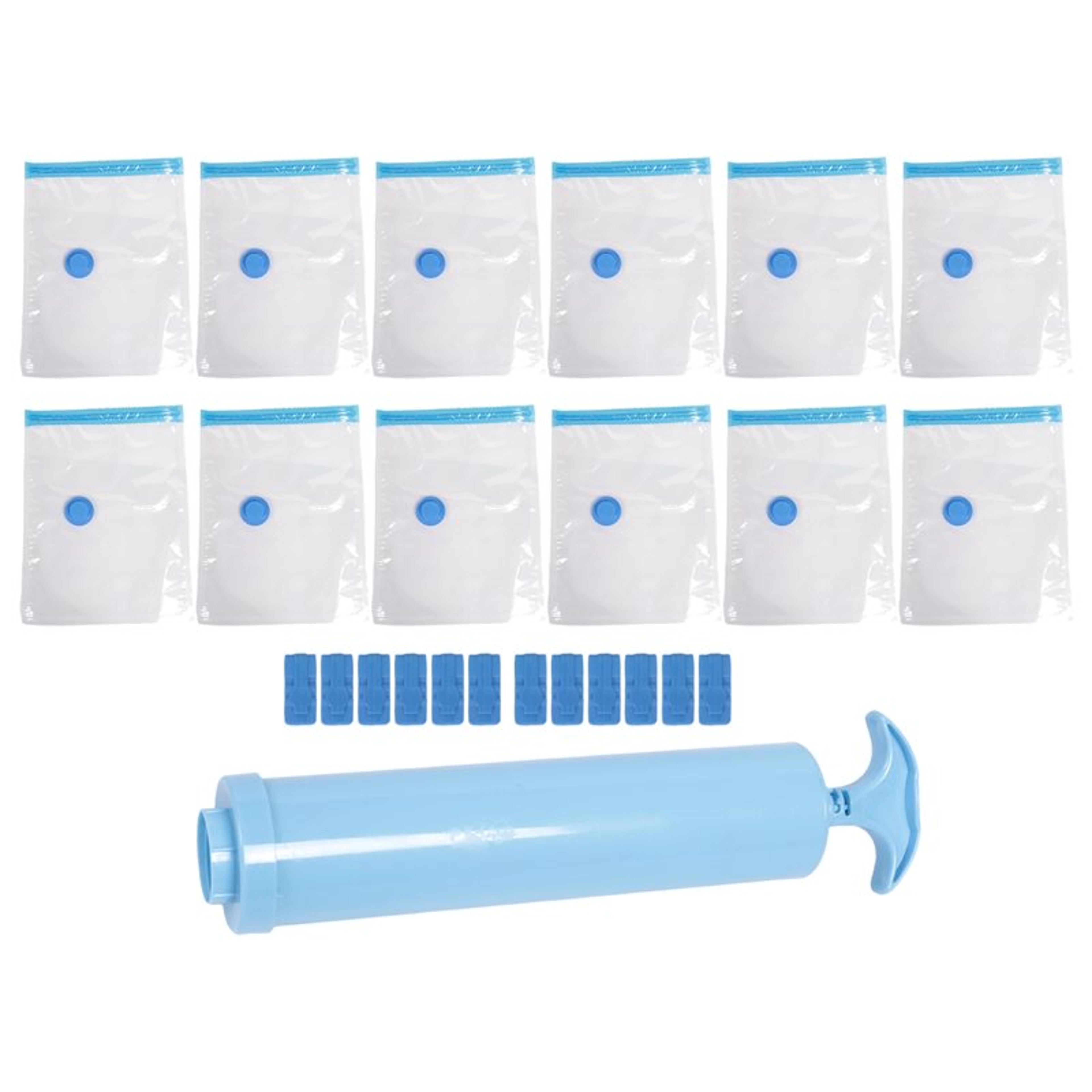 vacuum storage bags for clothes with hand pump reusable travel compression bags