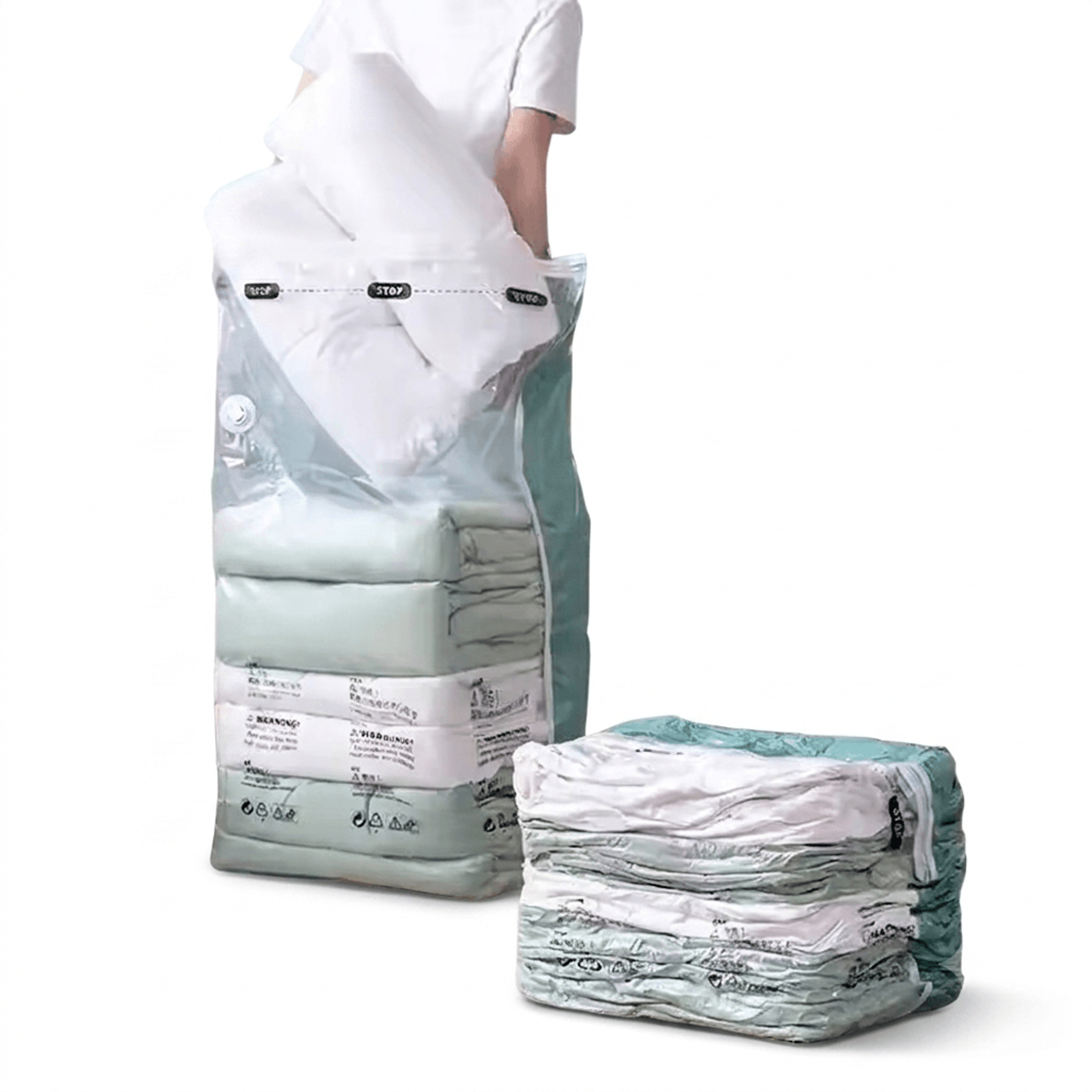 pump free vacuum storage bags for clothes blankets and travel