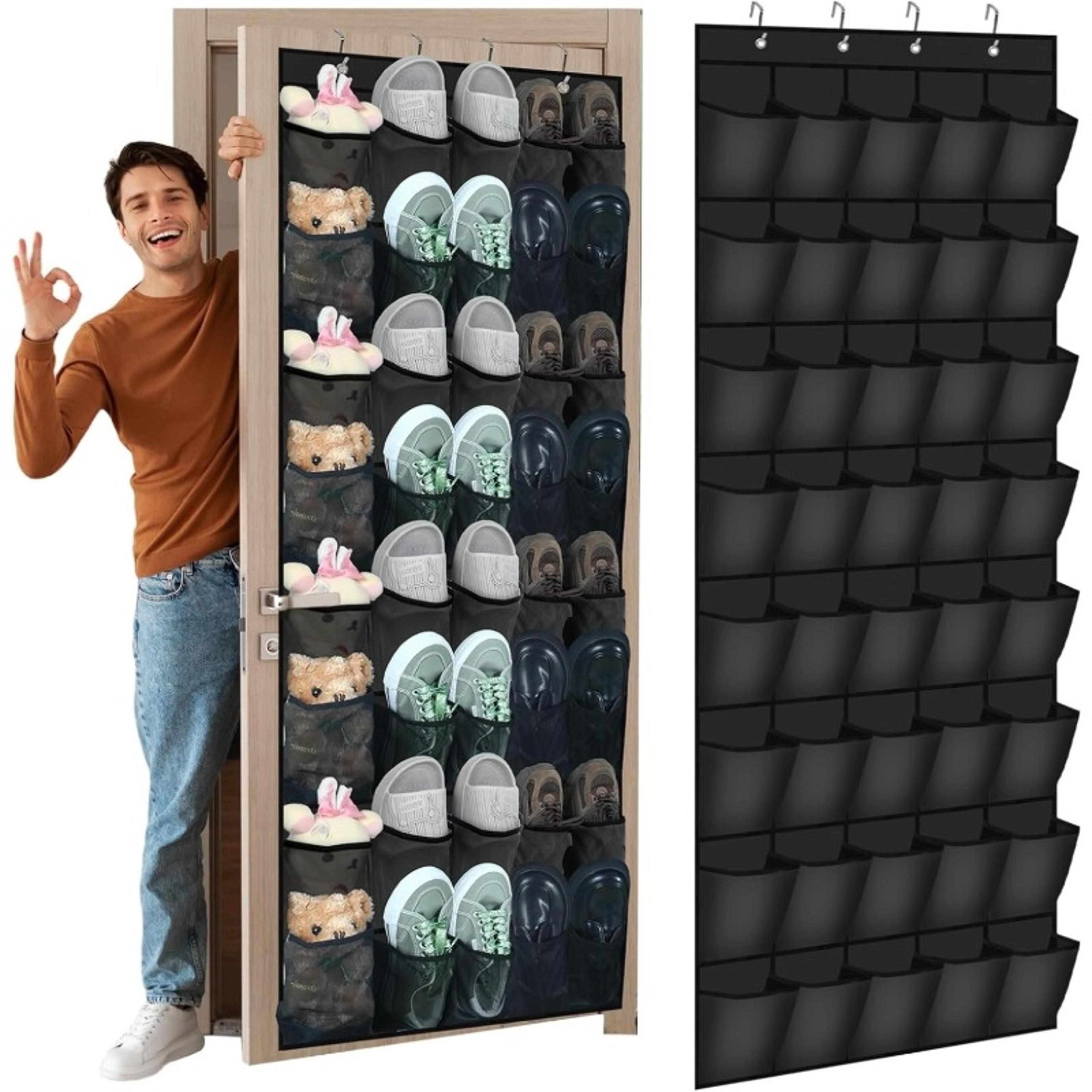 pocket over the door shoe organizer with large mesh pockets for space saving storage