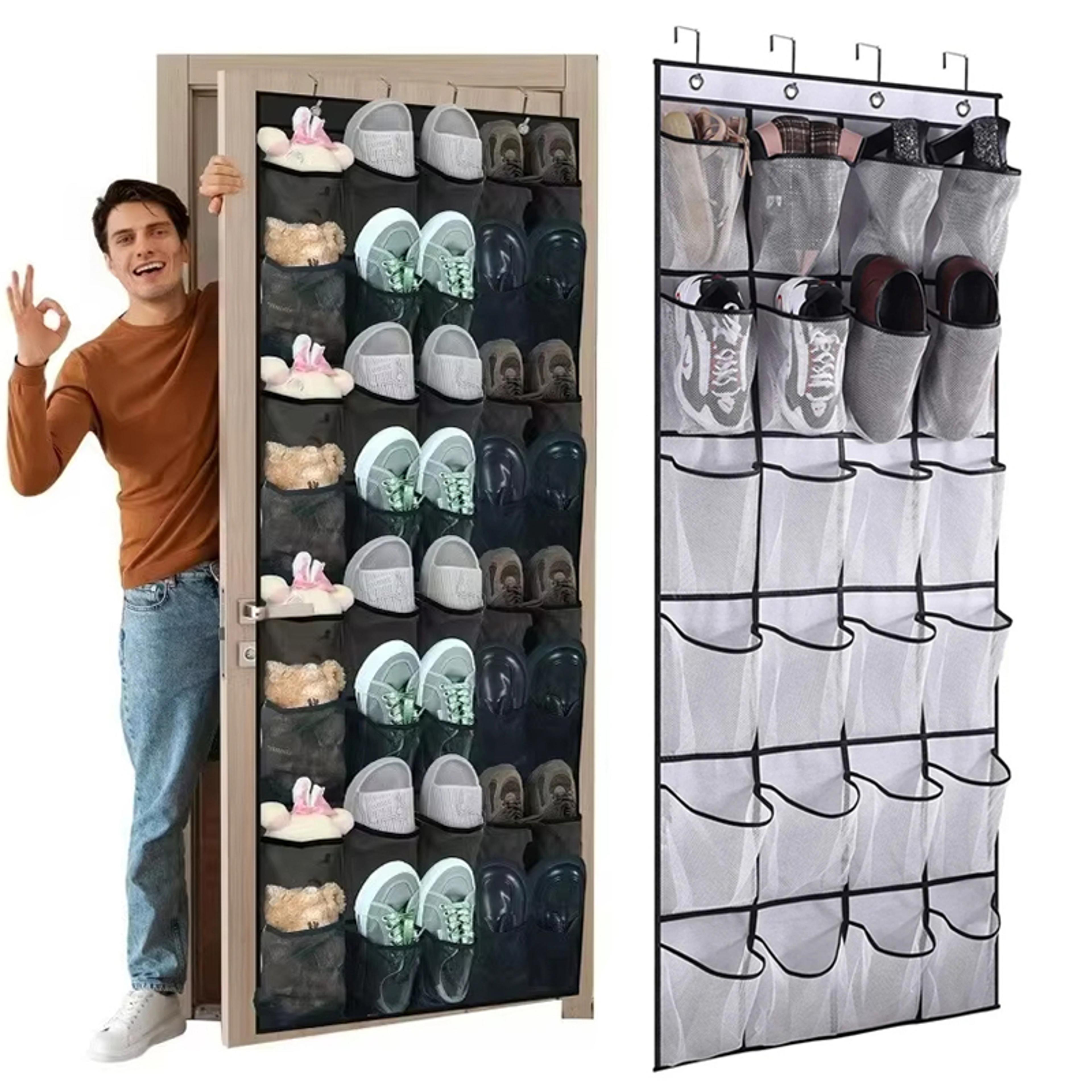 pocket over the door shoe organizer with large mesh pockets space saving hanging shoe storages