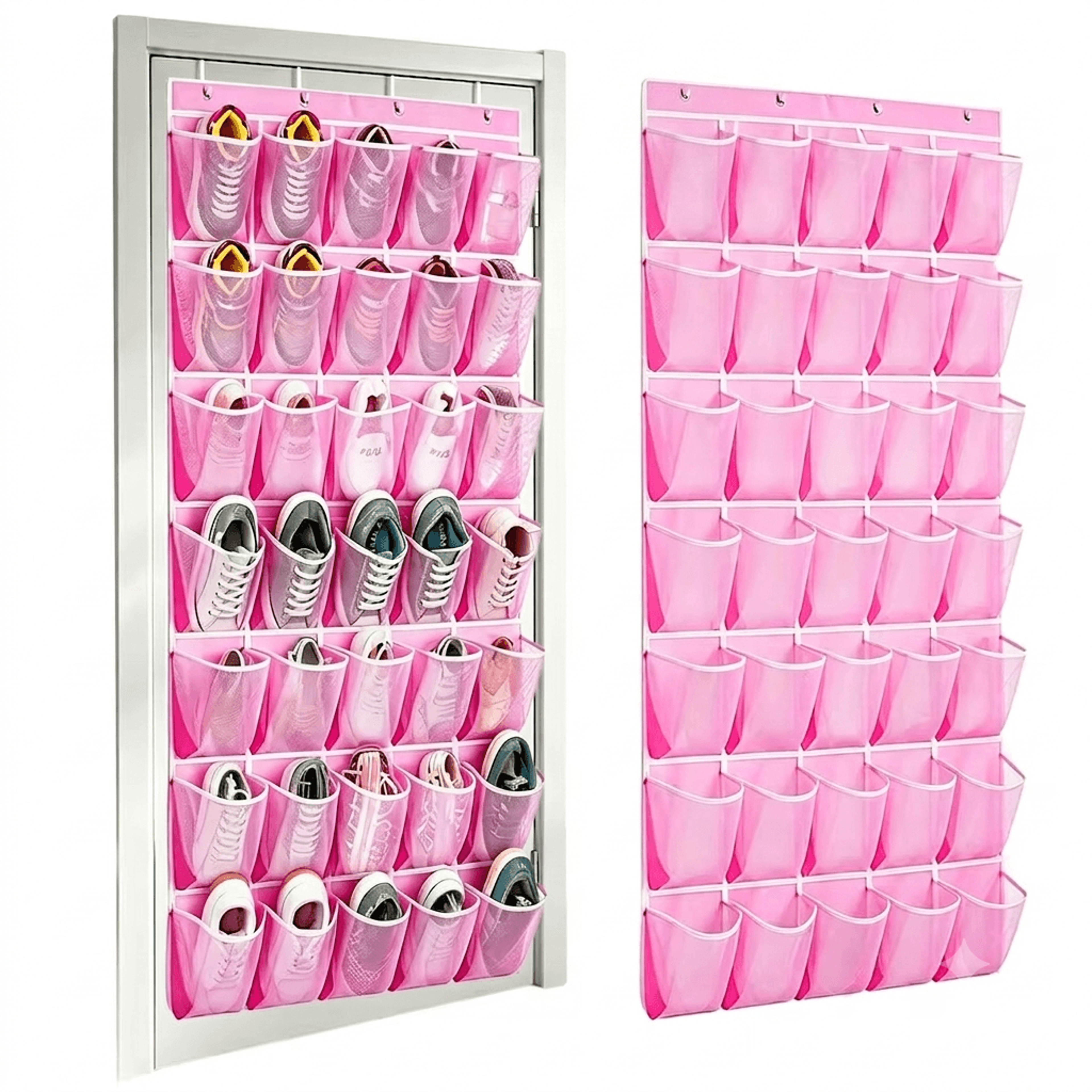 pocket over the door shoe organizer large hanging shoe rack for space saving storage