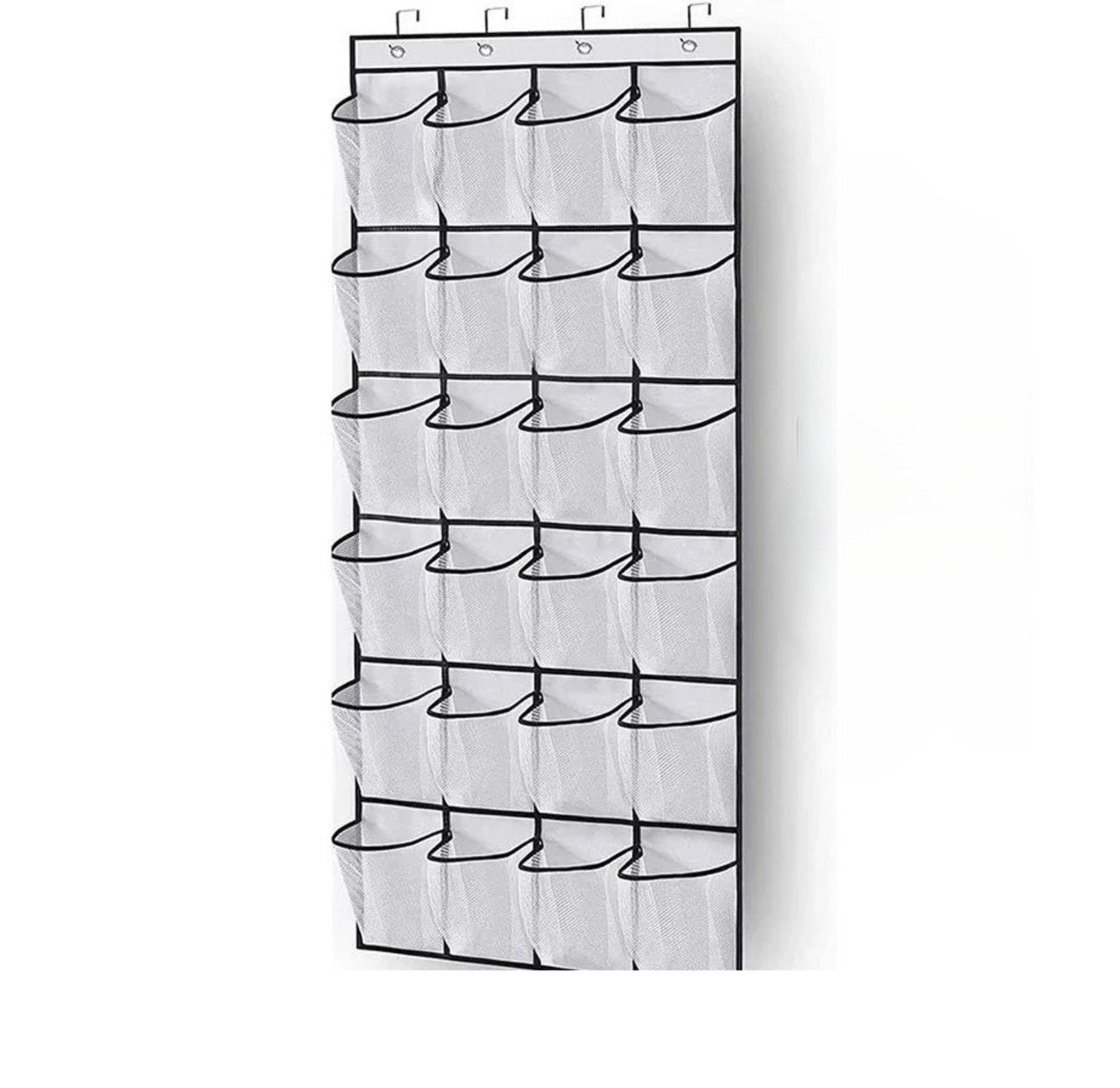 pocket hanging shoe organizer over door space saver storage rack