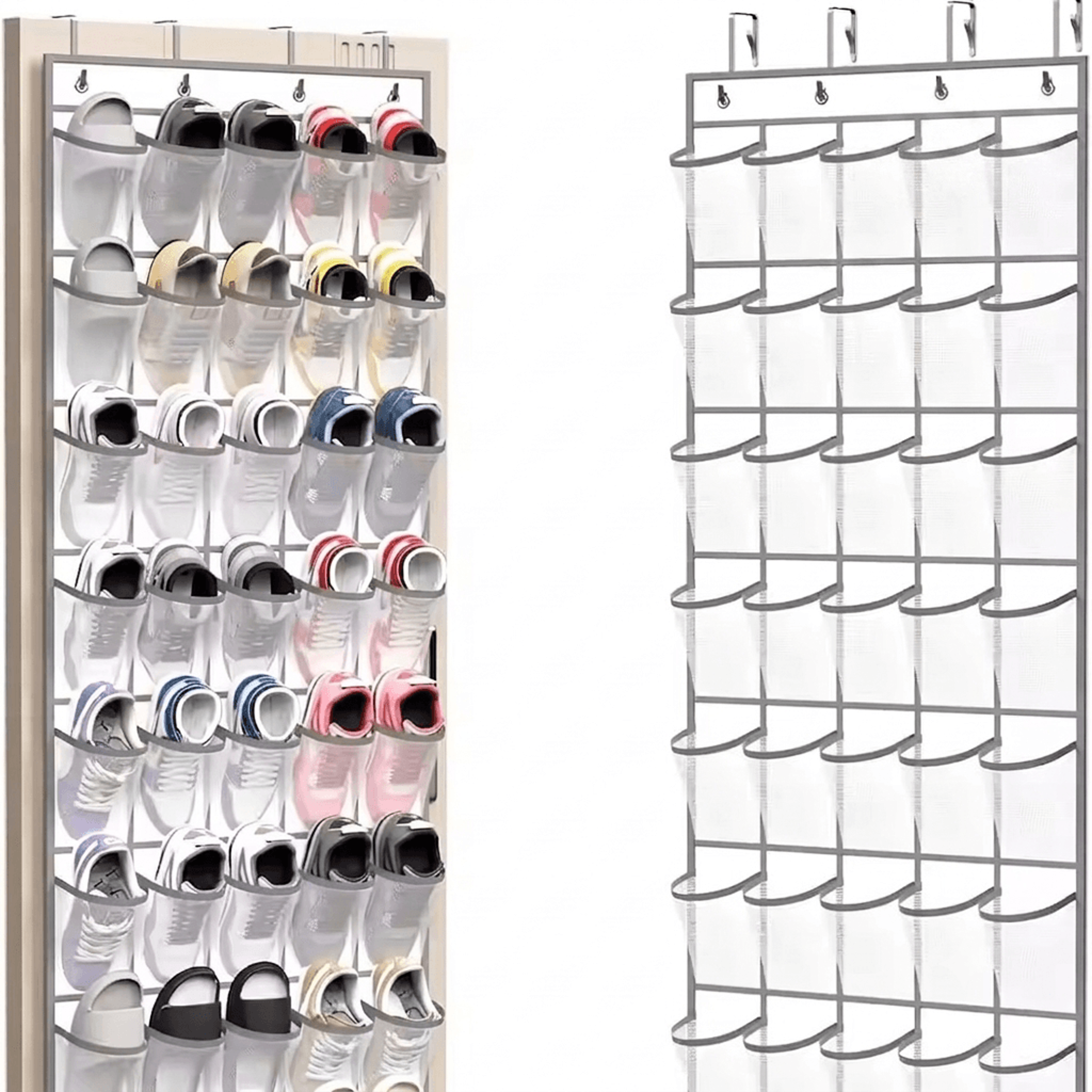 pocket over the door shoe organizer hanging rack space saving closet storages
