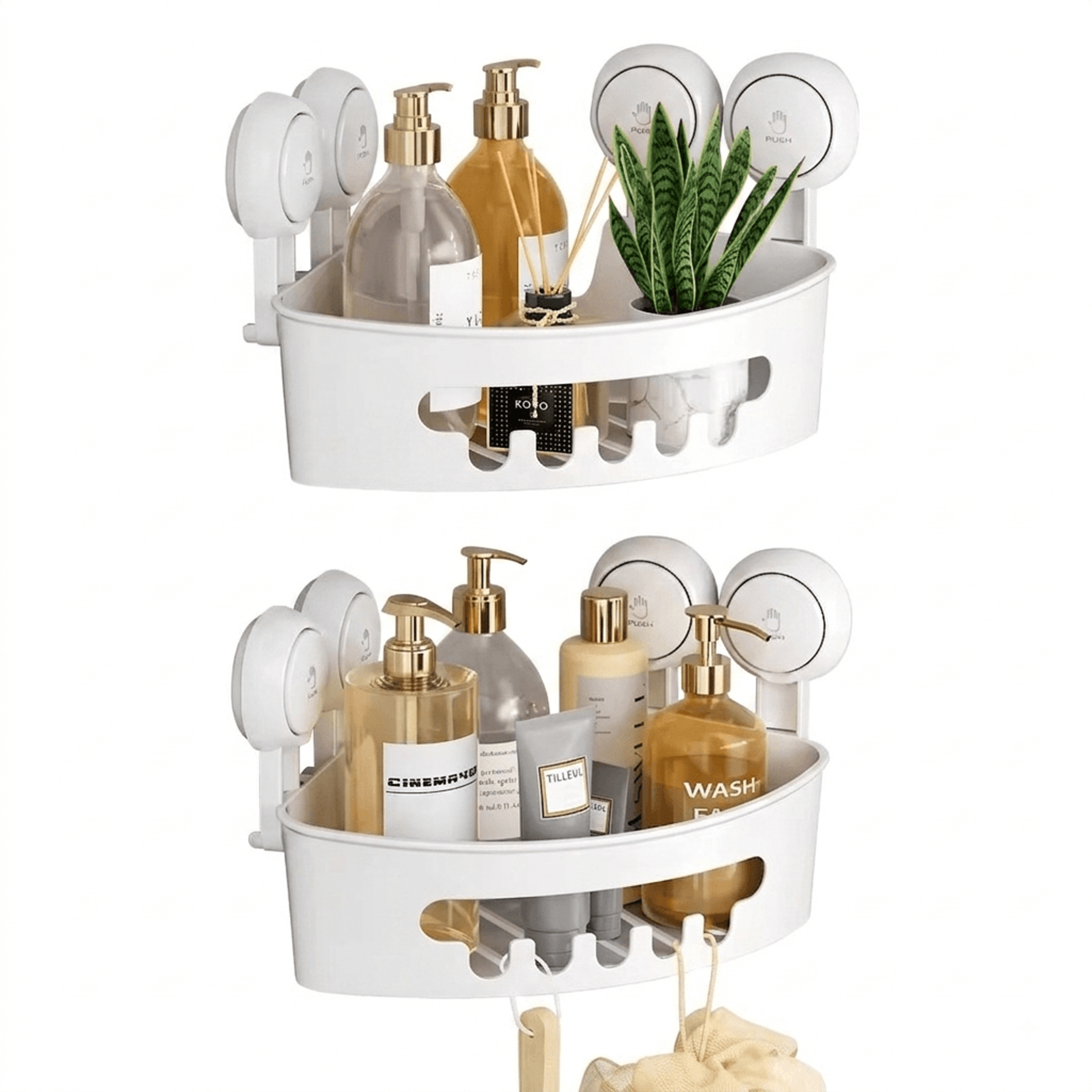 corner shower rack no drill bathroom organizer wall mounted shelfs