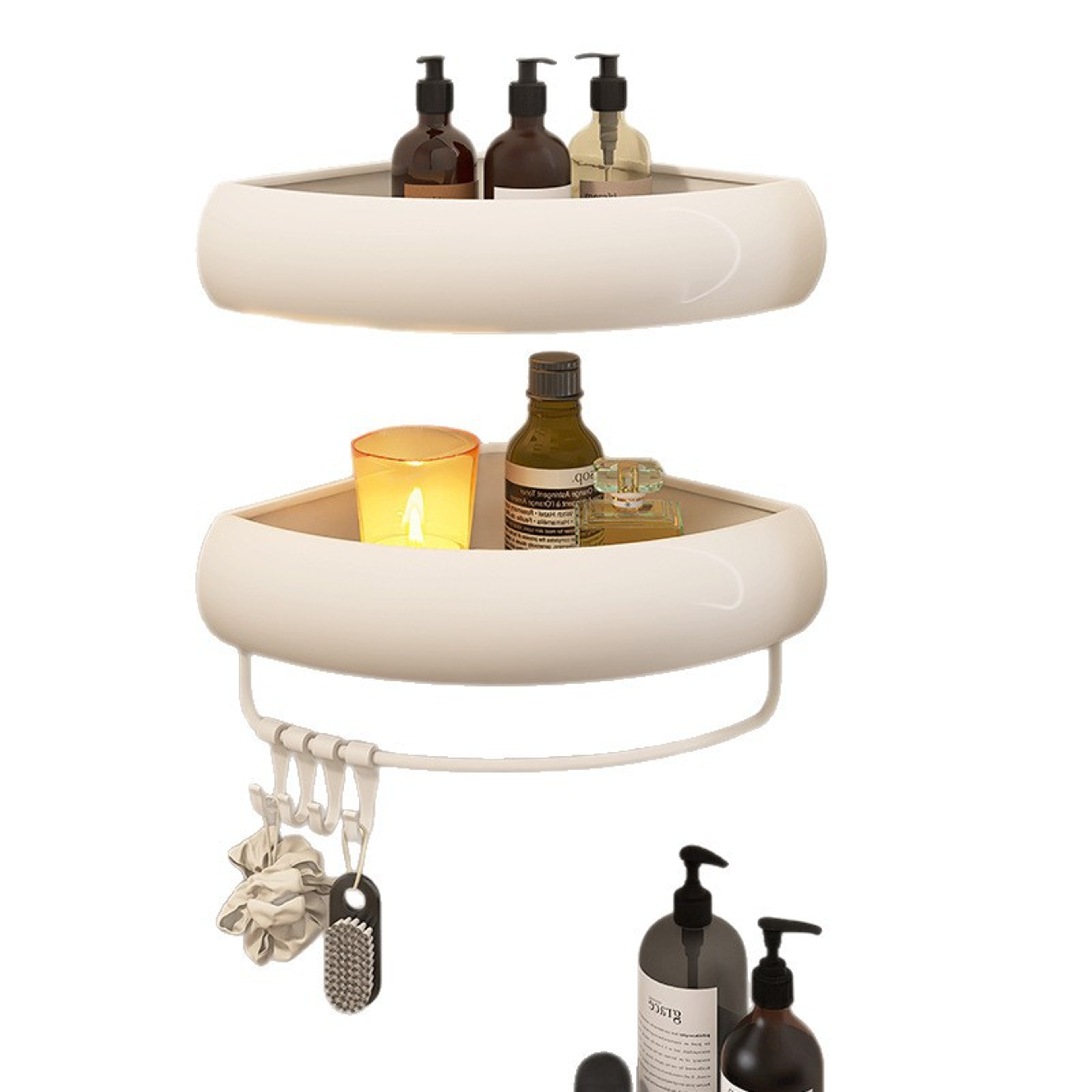 no drill shower caddy waterproof adhesive shower shelf organizer for bathroom storage