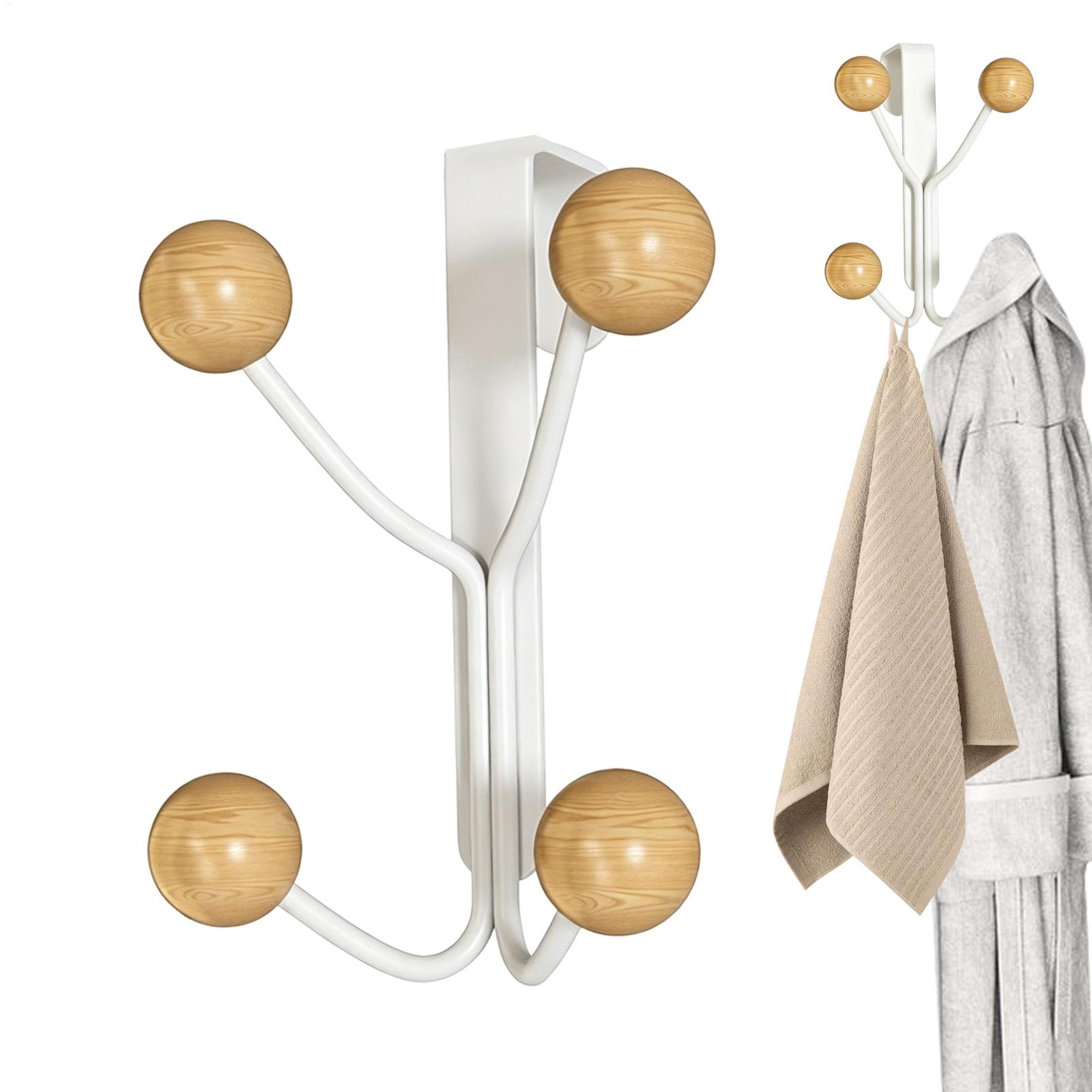 over door hooks metal clothes storage rack organizer for bathroom bedroom
