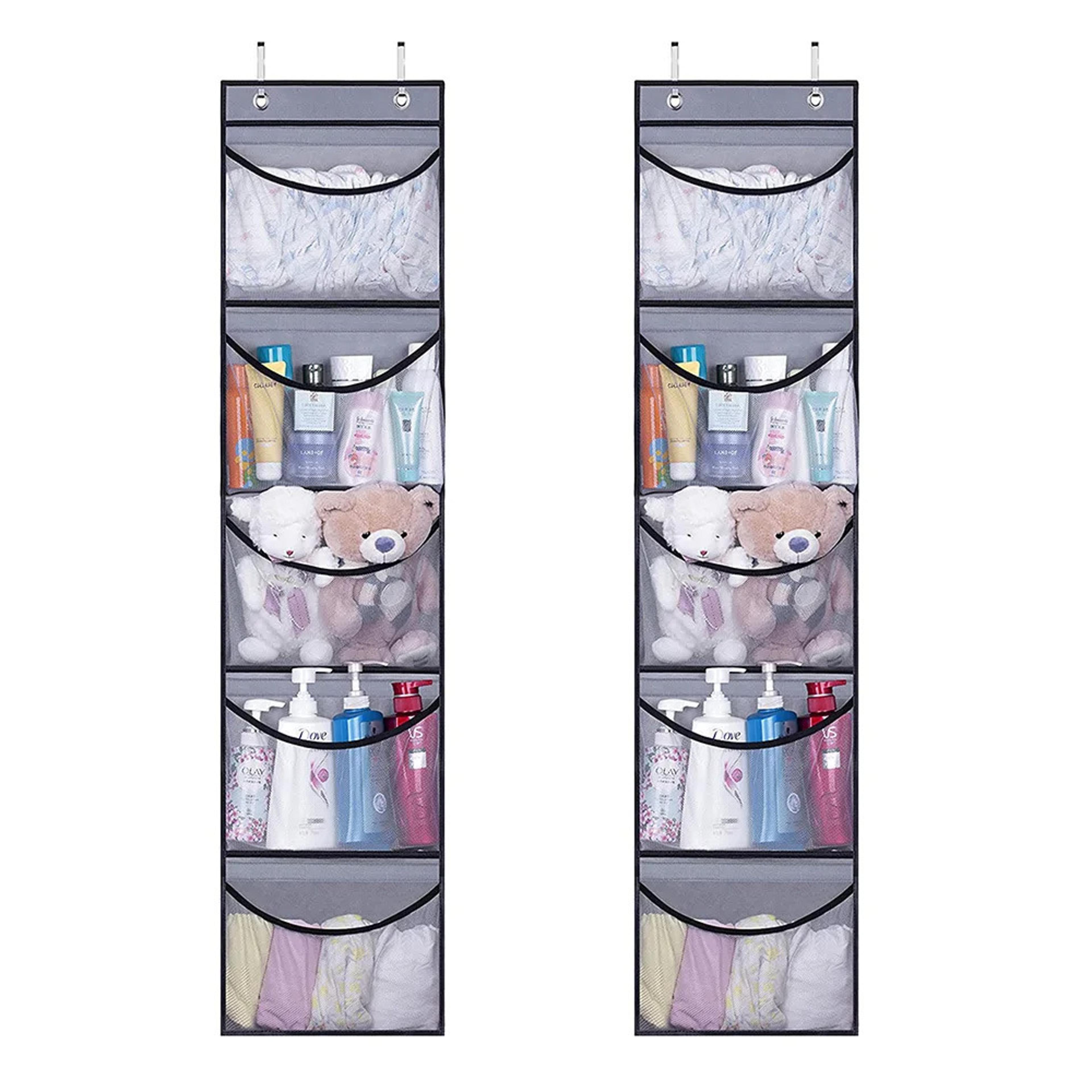 foldable over door organizer pocket hanging storage bag for closet bedroom bathroom