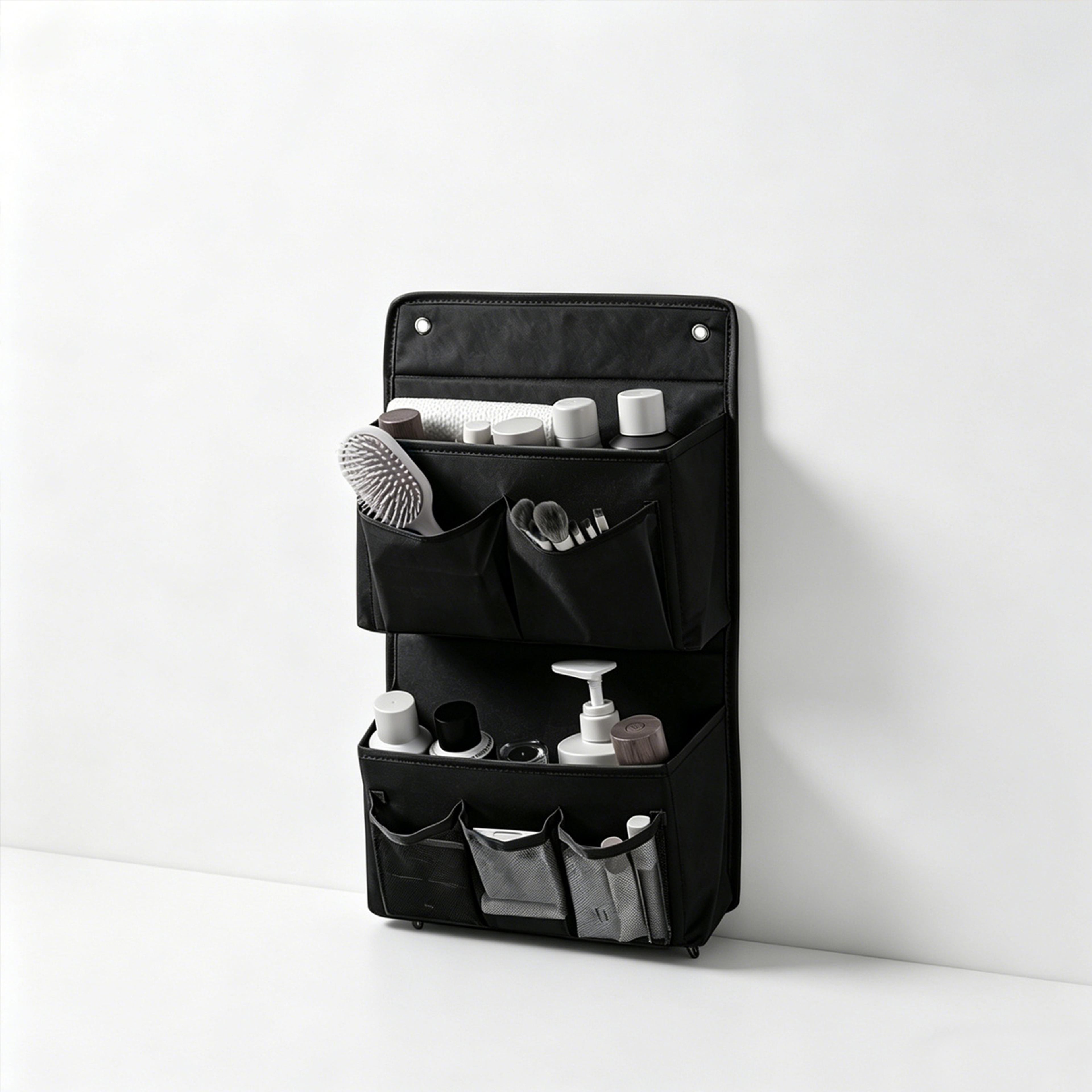 multi pocket wall mount storage pouch over door organizer for closet and camper