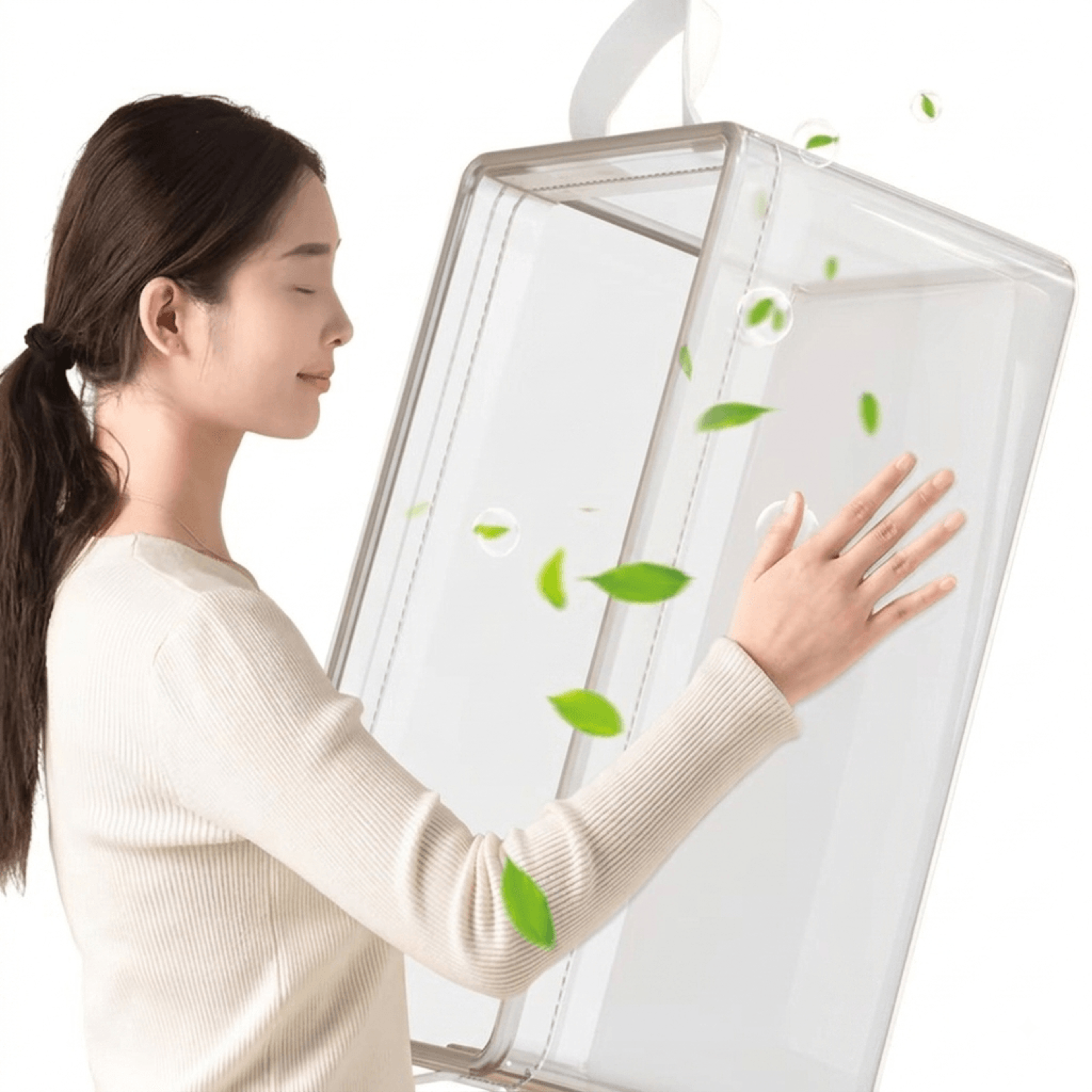 transparent closet organizer underwear storage box with handle wardrobe drawer organizer