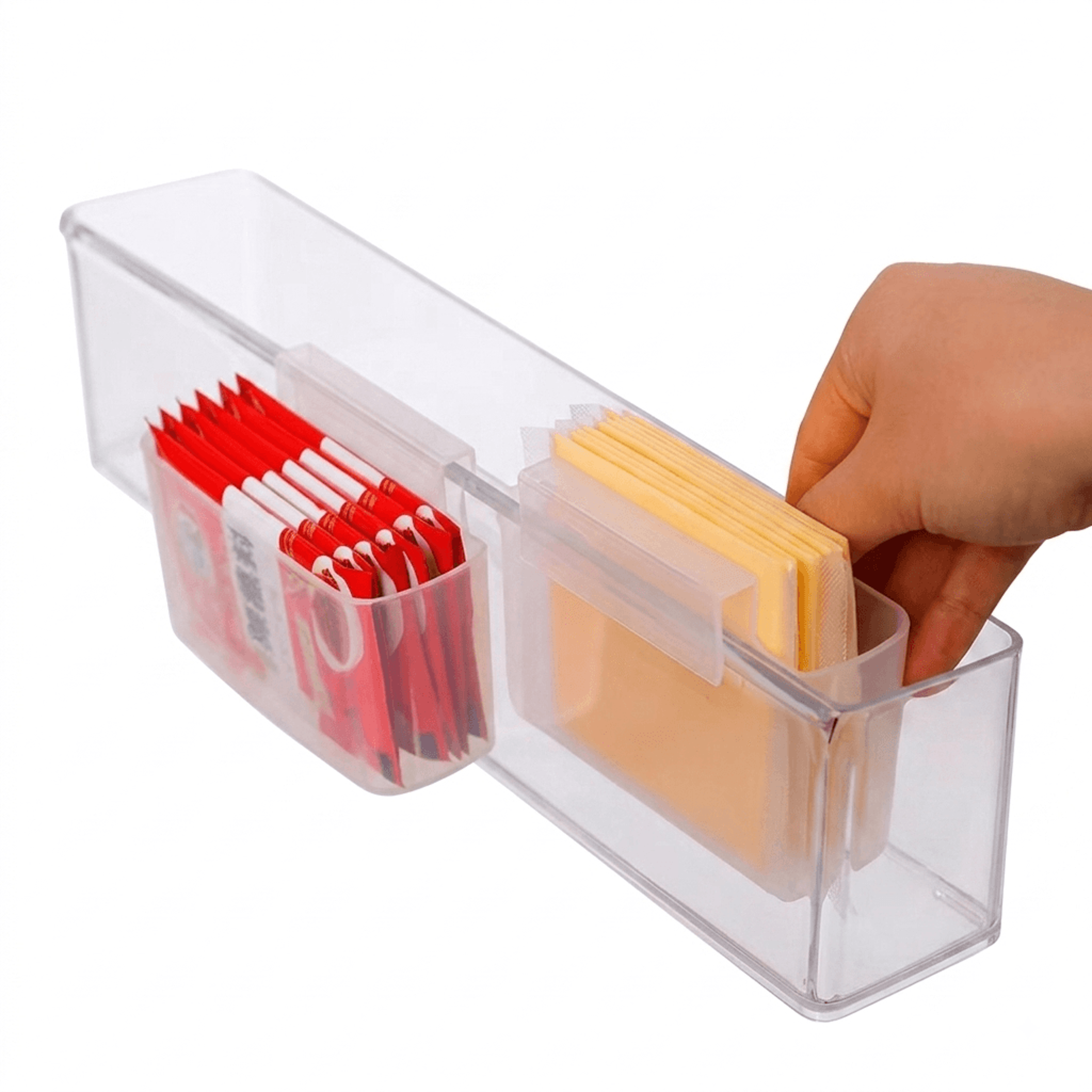 cheese slice holder for fridge door space saving refrigerator storage organizer