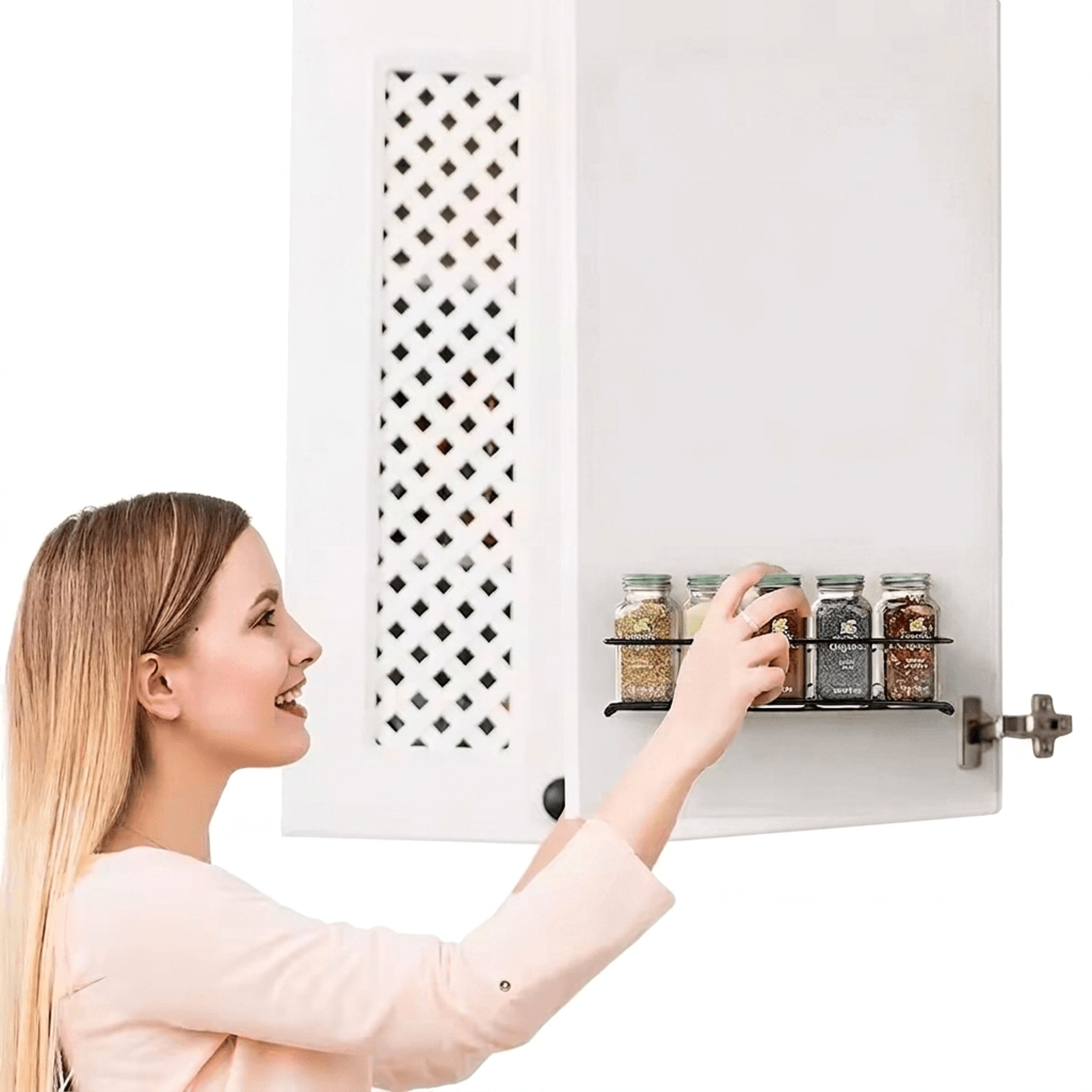 wall mount spice rack organizer space saving metal kitchen storage shelf
