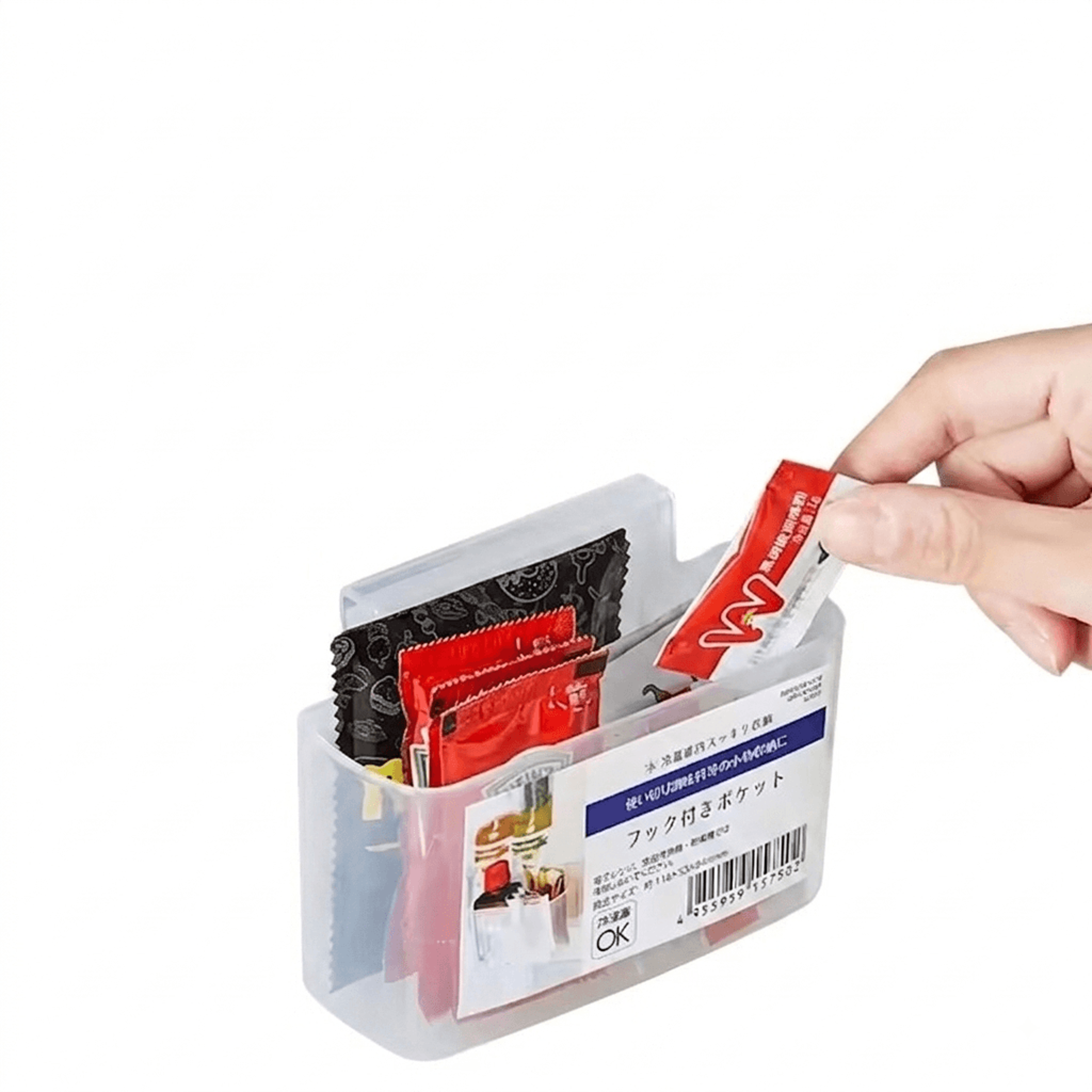 refrigerator door organizer hanging storage box for condiments and small items