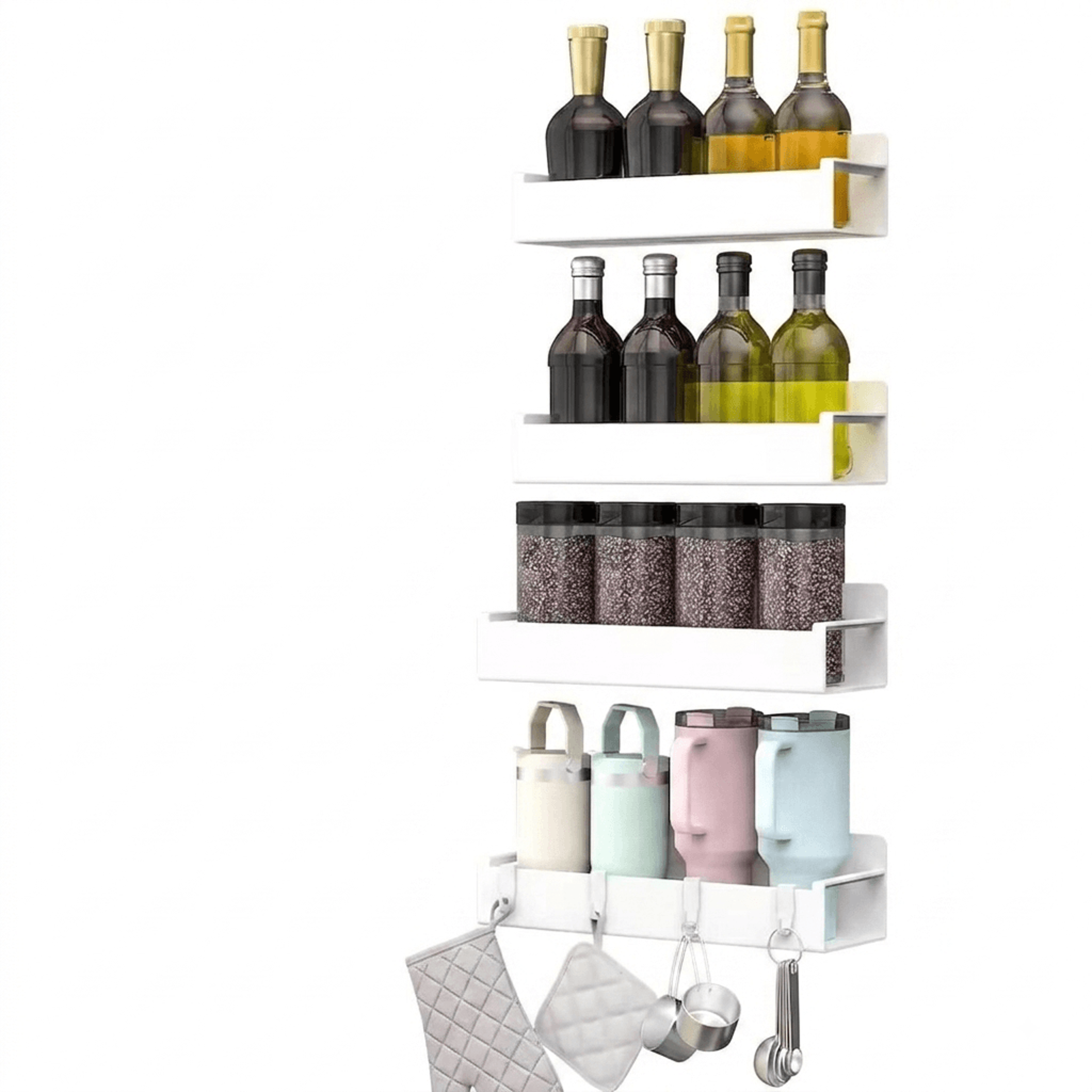 magnetic spice rack refrigerator organizer space saving kitchen storage shelf