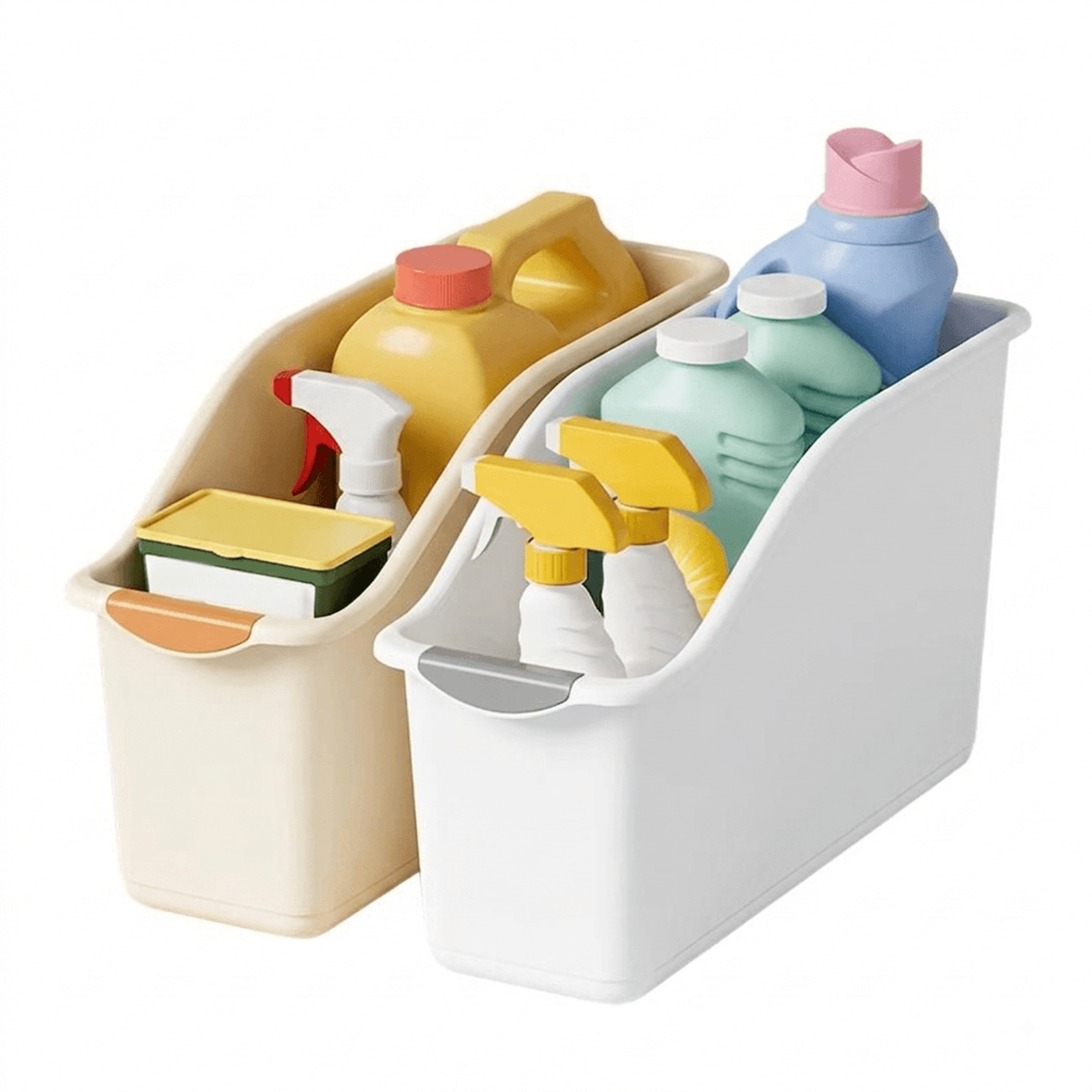 curved plastic storage boxes for home organizations
