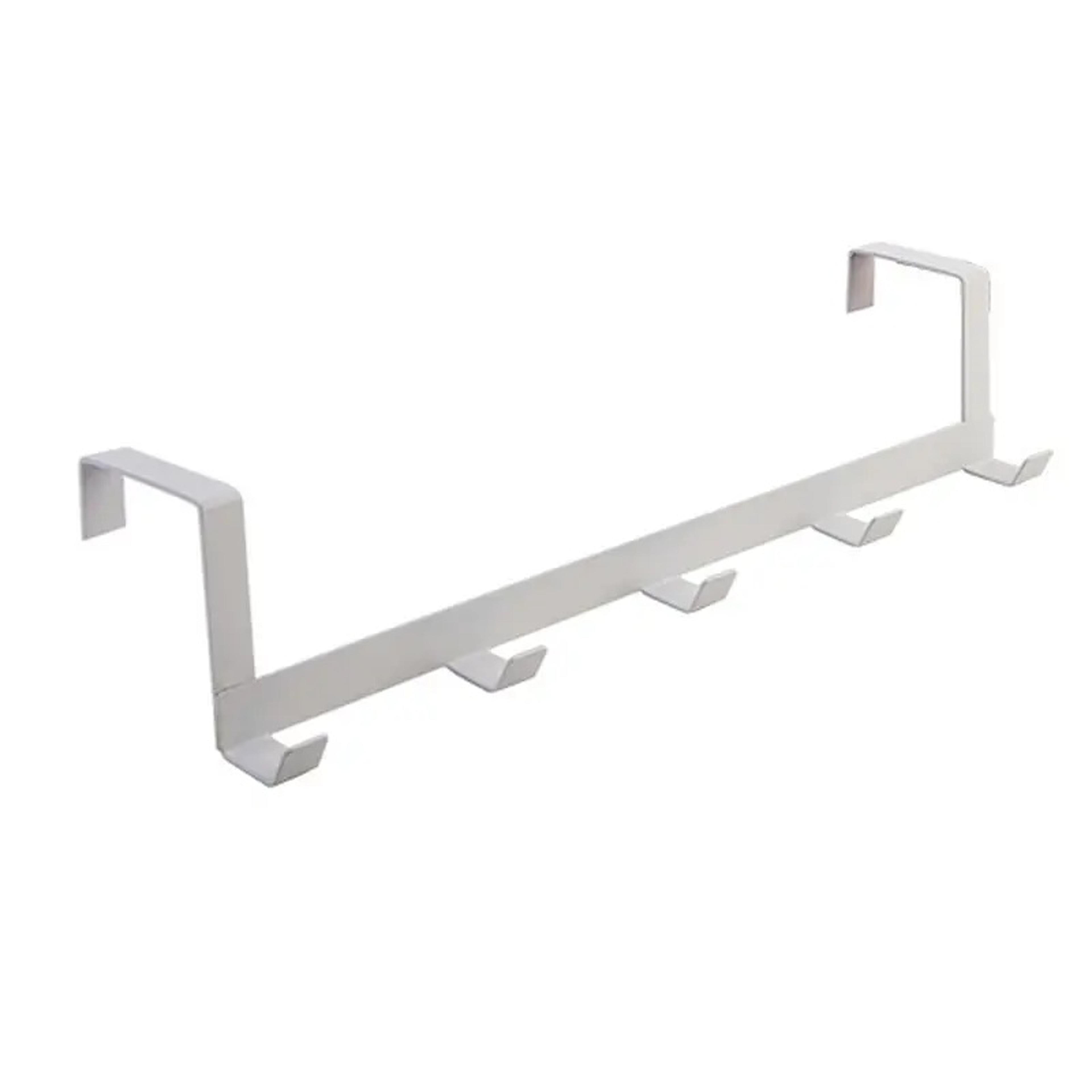 over door hanger rack punch free wrought iron storage organizer for coat hat towel bag