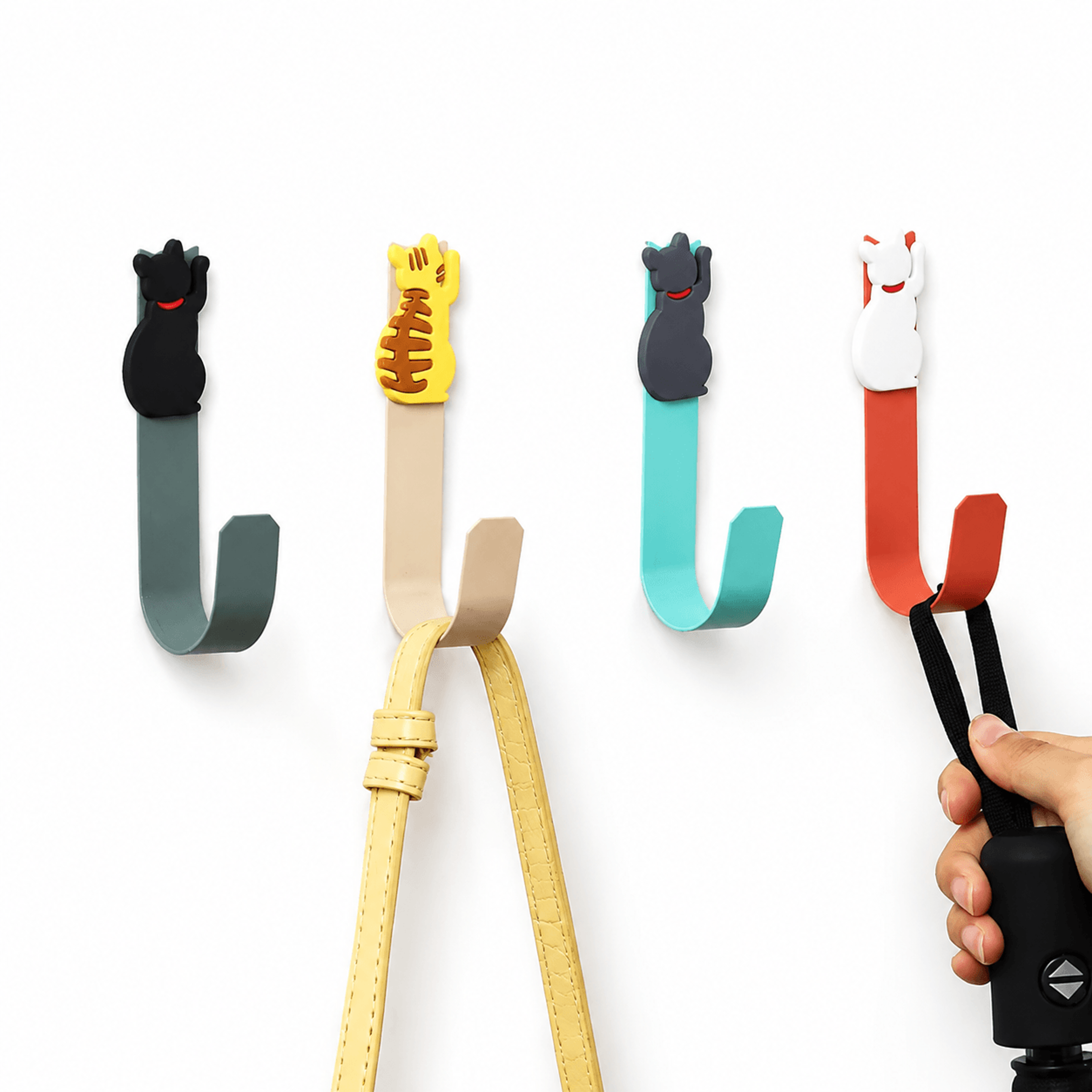 over door hooks with rubber organizer for clothes towels hats and coats