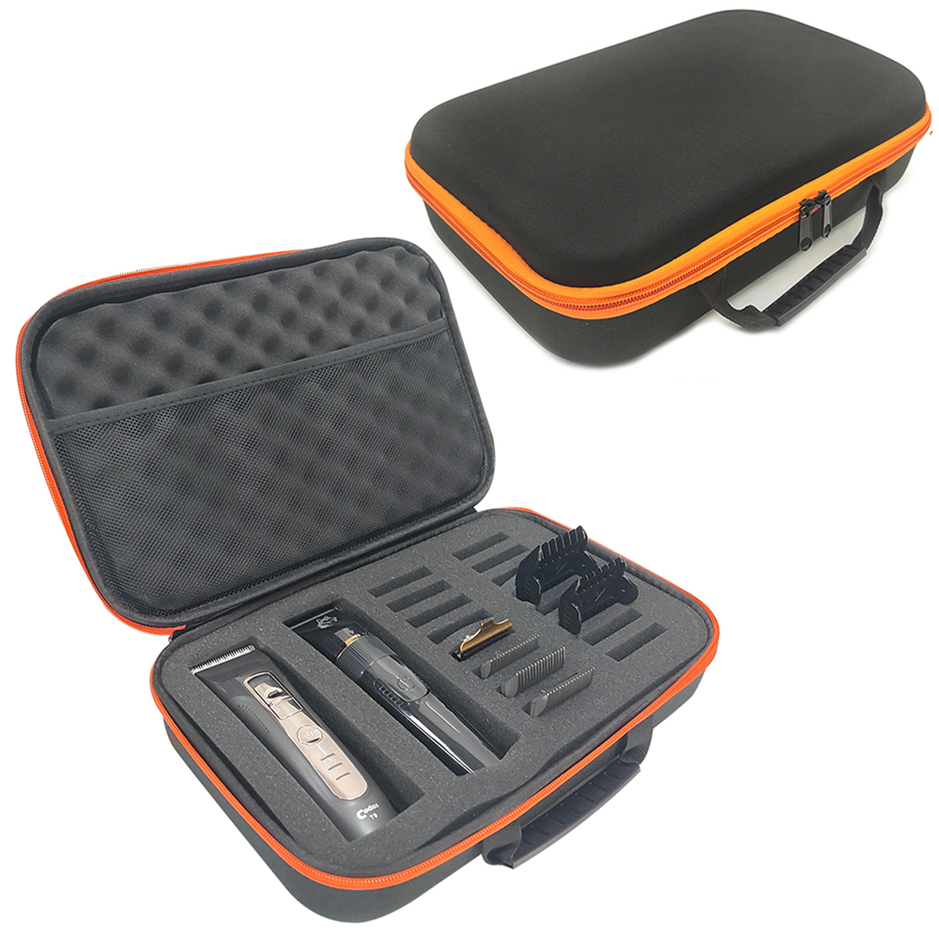 professional hair clipper case eva barber travel case with detachable foam organizer