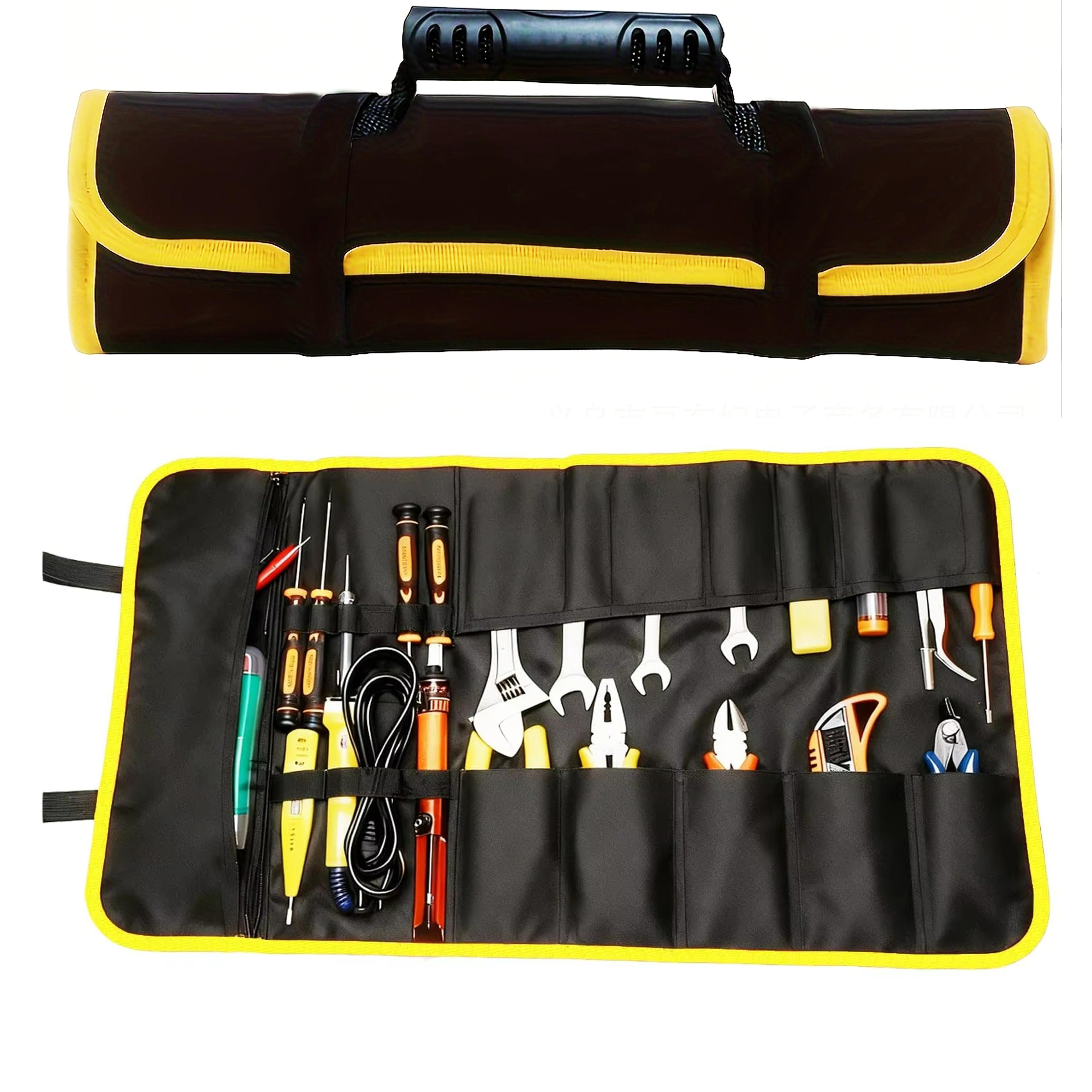 oxford roll up tool bag portable tool organizer for wrenches and hand tools