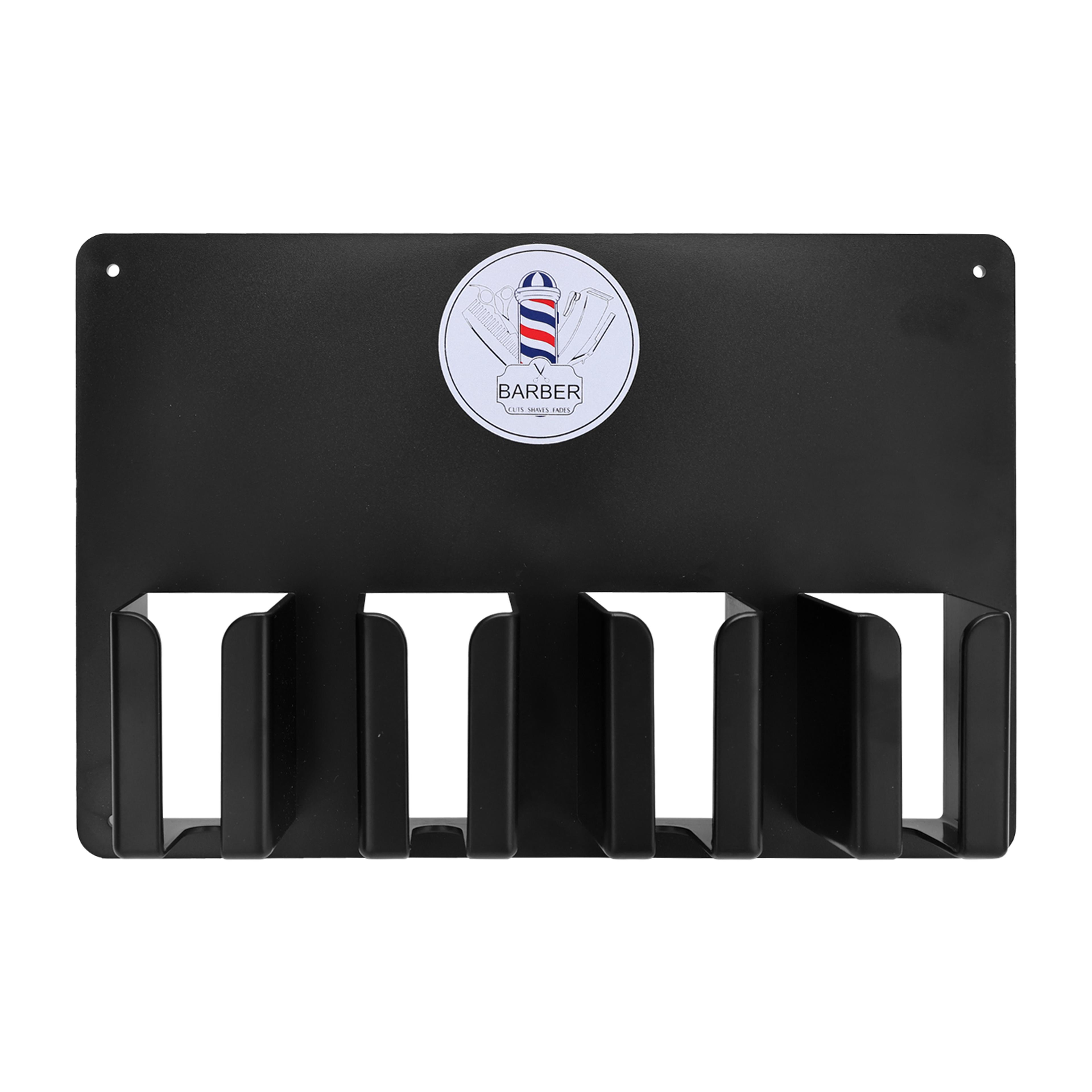 slot wall mounted hair clipper holder and barber tool organizer