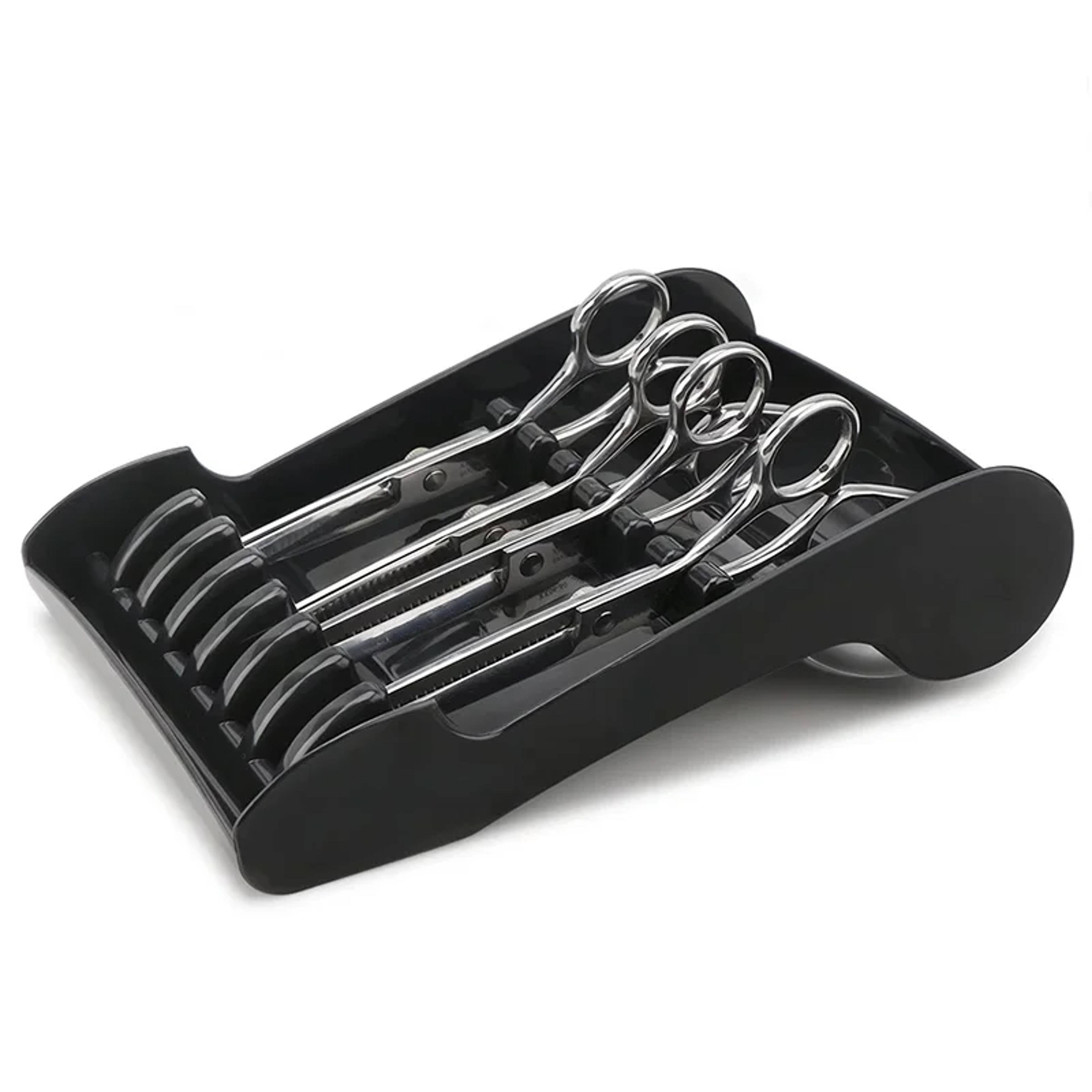 professional hair scissors holder and salon scissors organizer for barbers and stylists