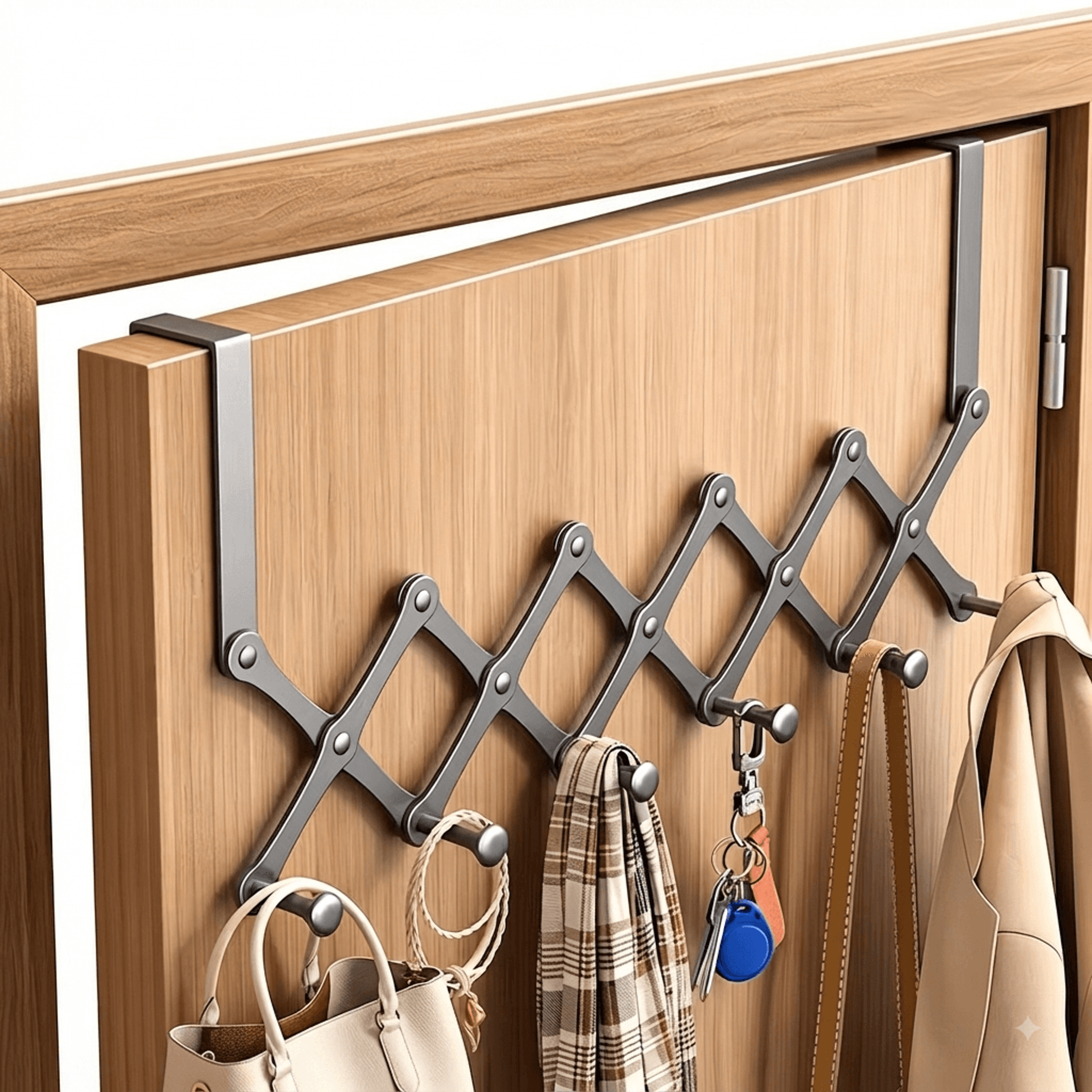 retractable over the door hanger no drill adjustable space saving organizer