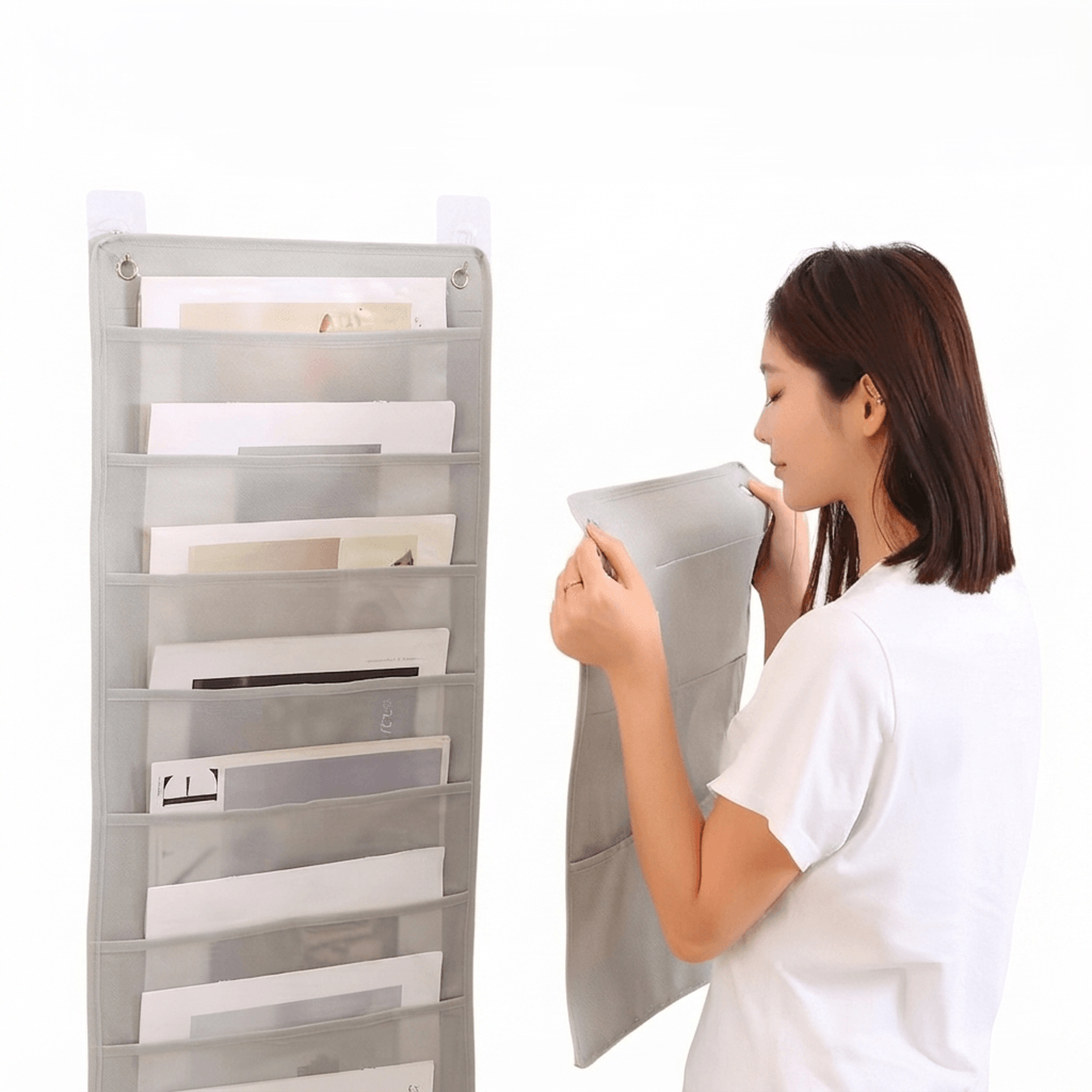 wall hanging file organizer letter size storage bag for home office