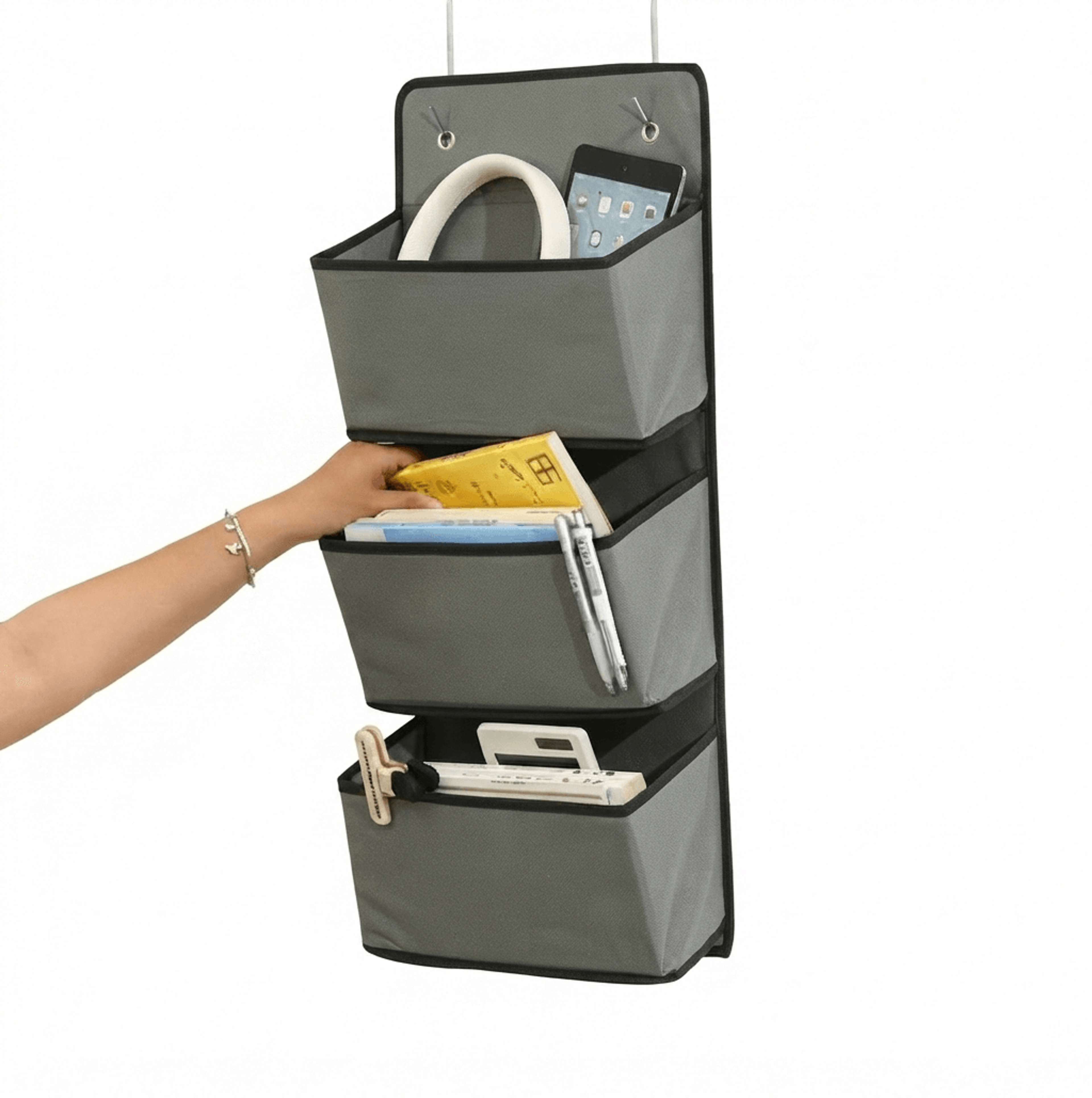 foldable door hanging storage organizer space saving shoe and toy rack