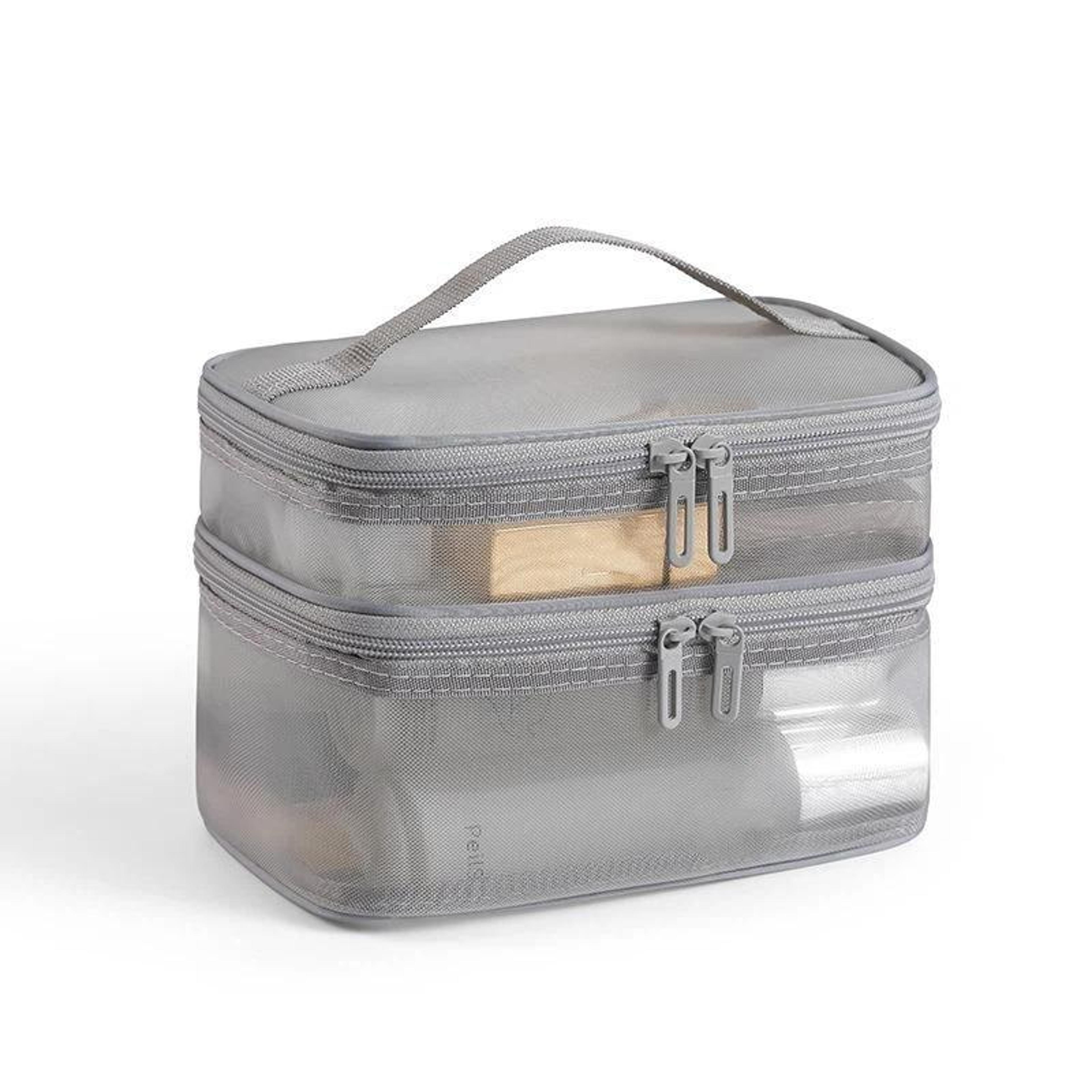 portable transparent travel toiletry bag large capacity cosmetic organizer bag for trips and daily use