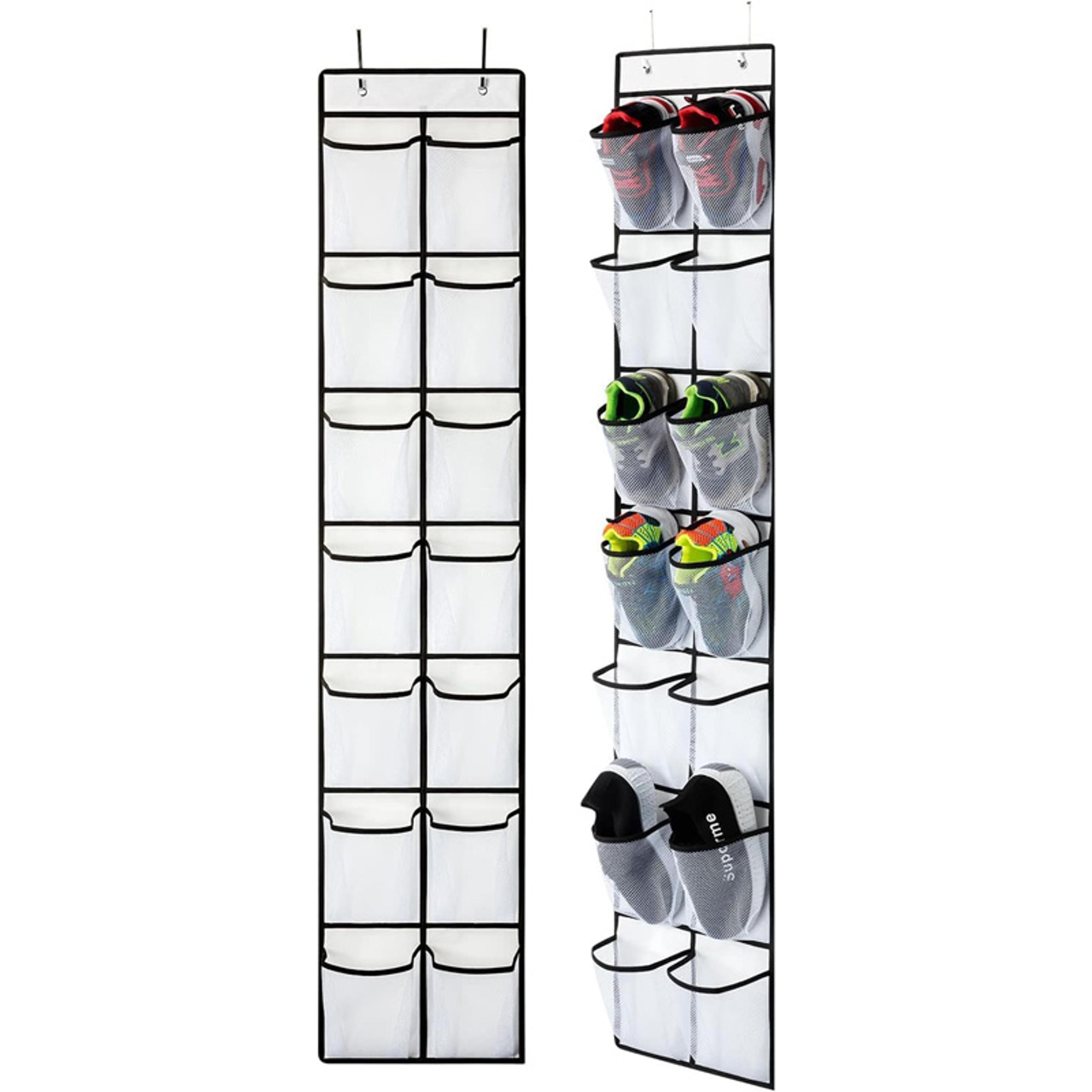 pocket hanging shoe storage over door shoe organizer with metal hook