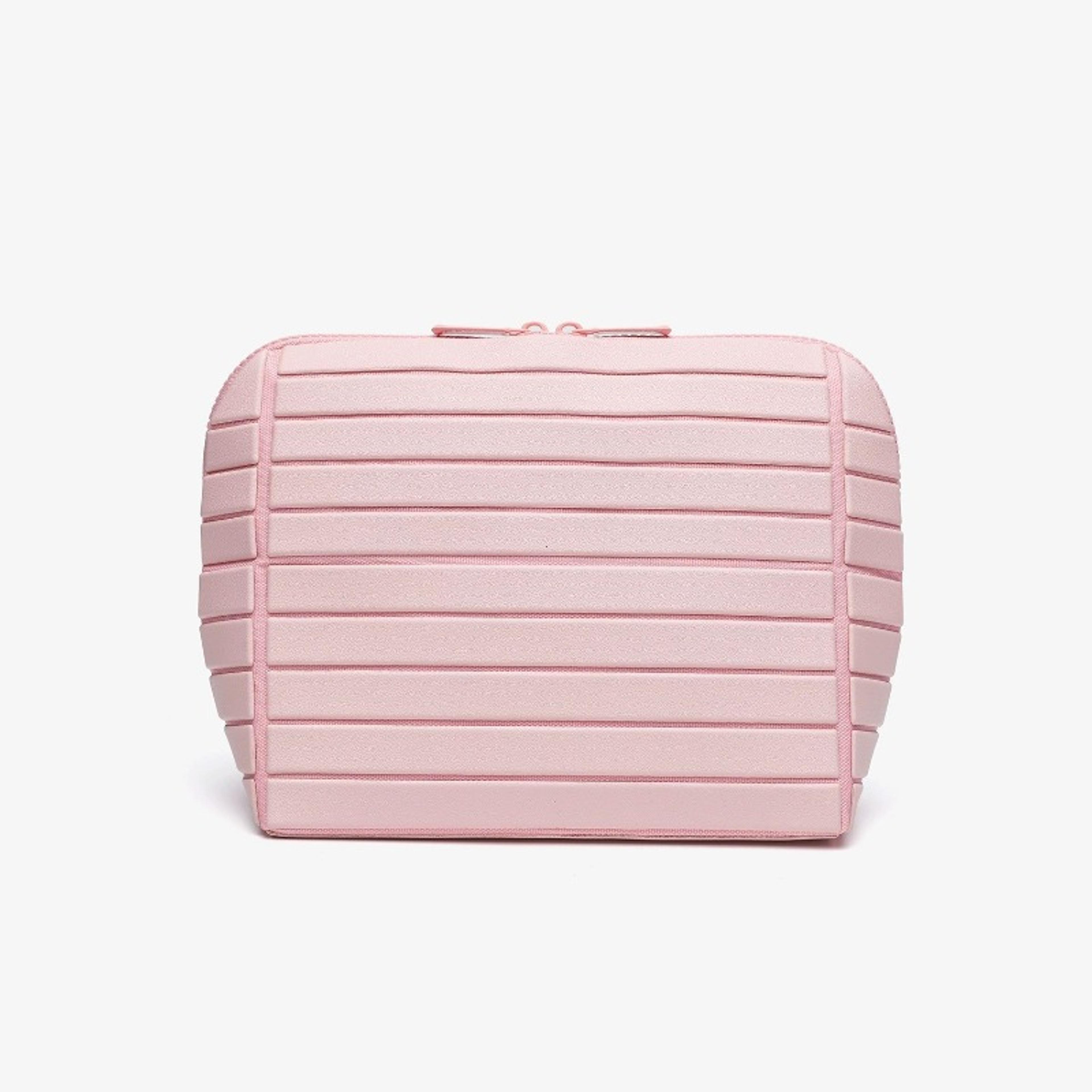 striped pvc storage bag large capacity travel toiletry organizer cosmetic pouch
