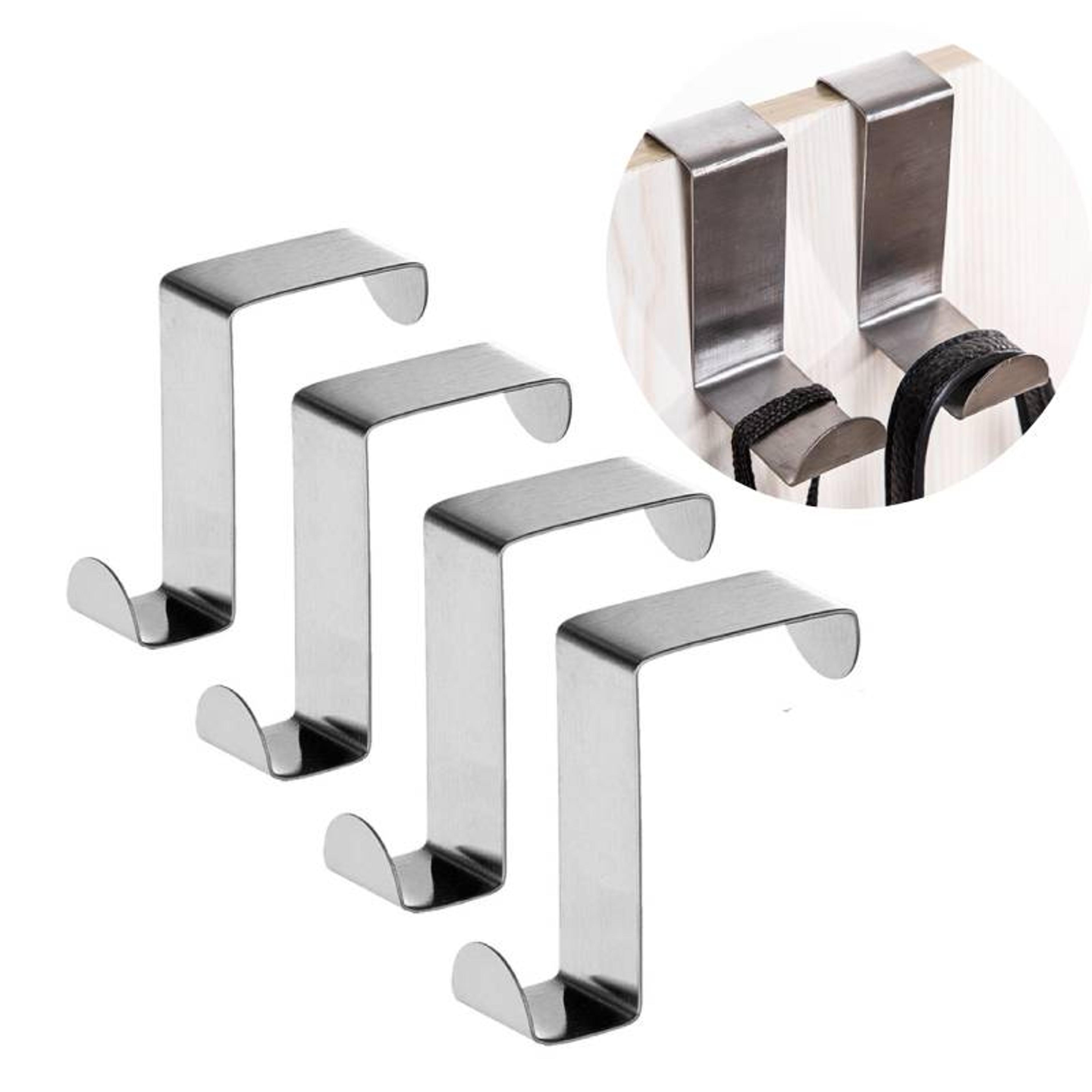 stainless steel over door towel hook rack pack for kitchen cabinet storage
