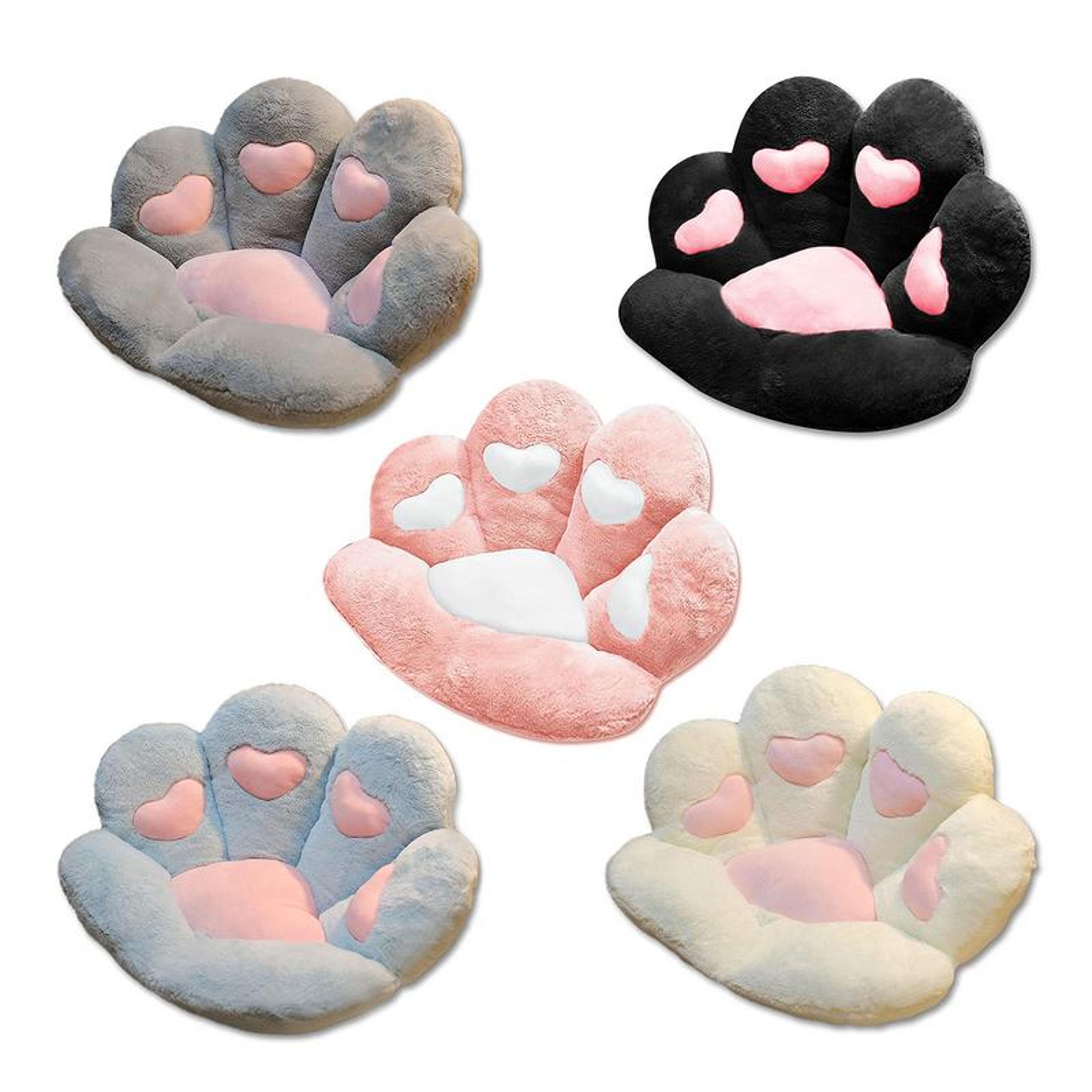cat paw seat cushion plush kawaii office chair cushion for gaming and home comfort