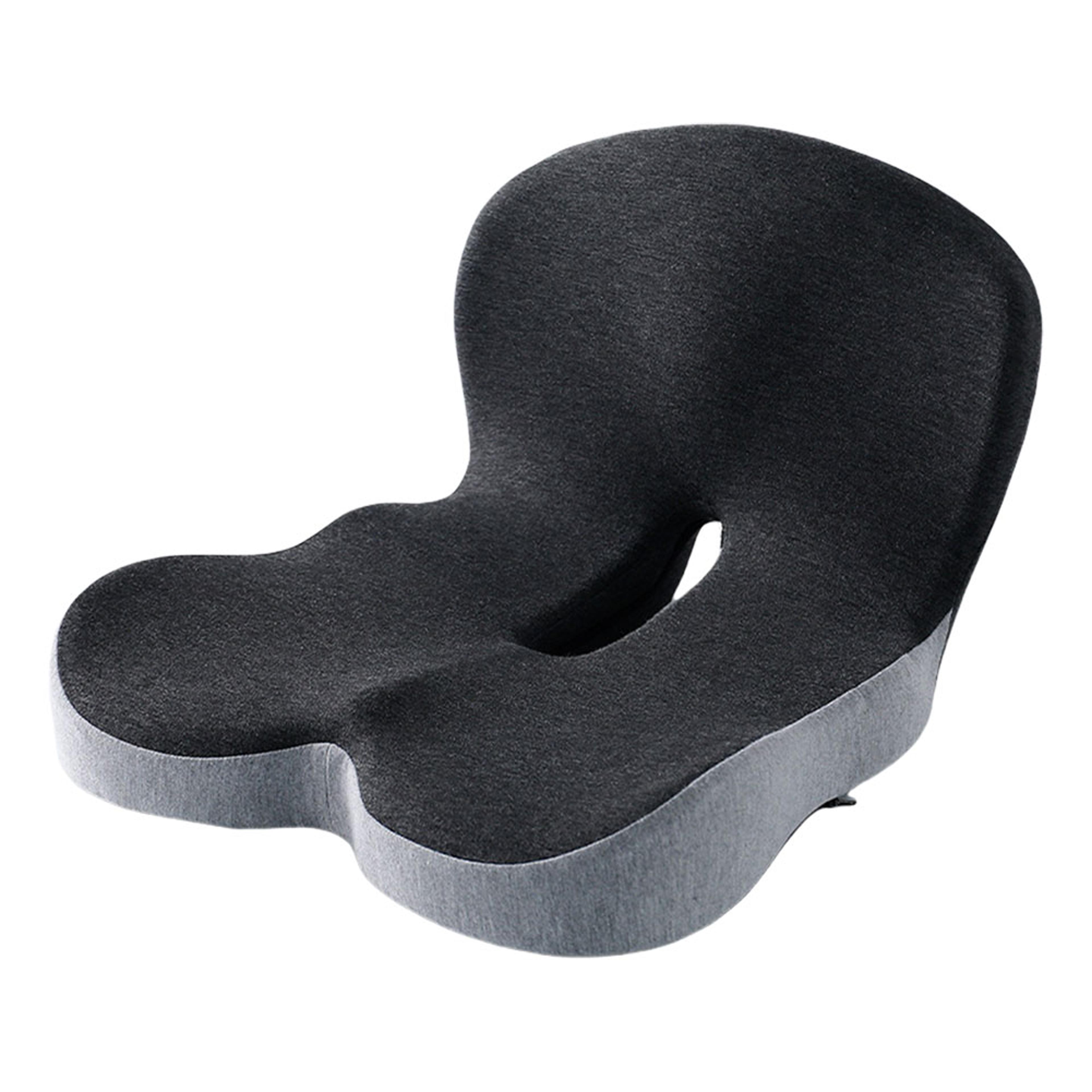 memory foam office chair cushion with l shaped back support for comfortable sitting