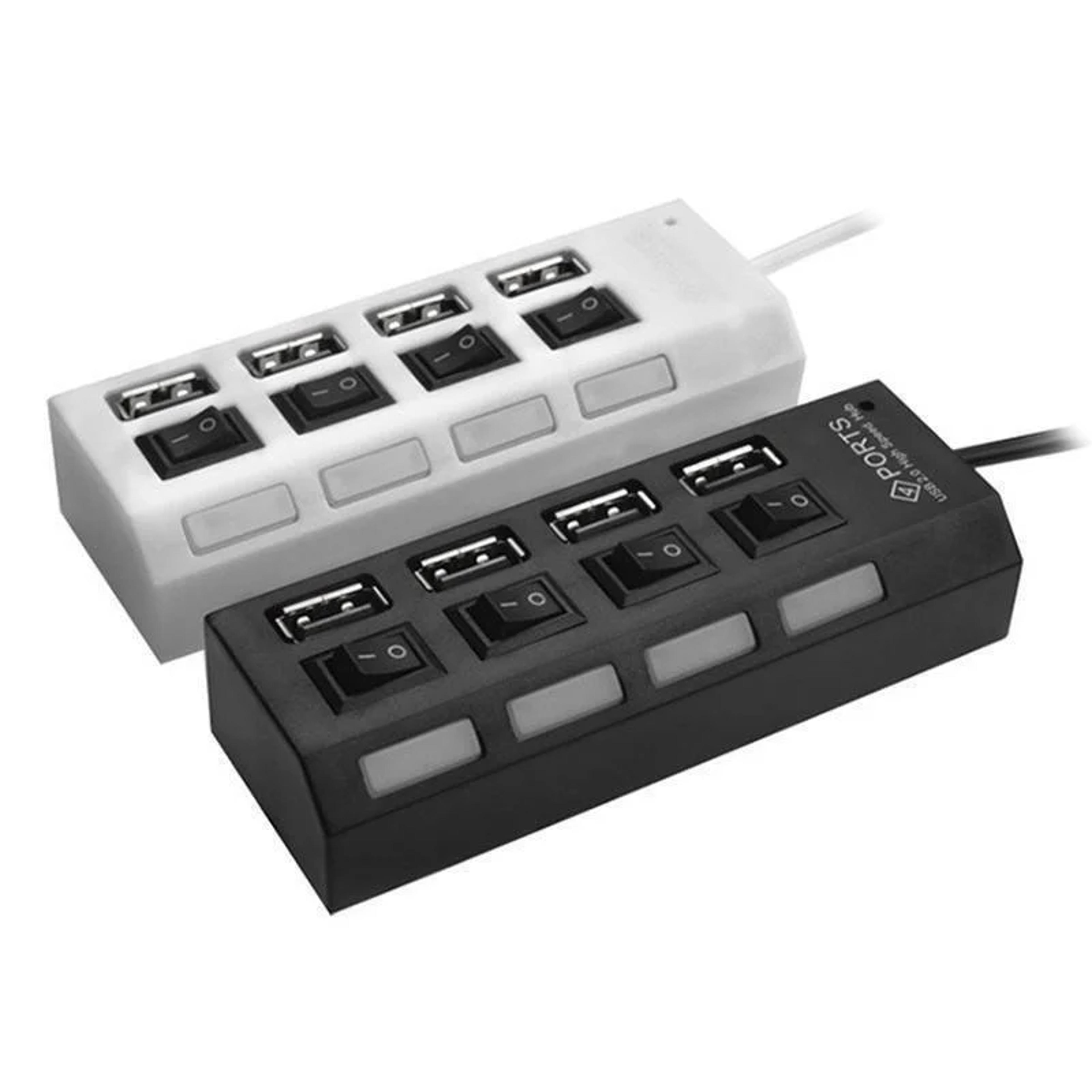port usb hub with led switch high speed multiport adapter for computer laptop