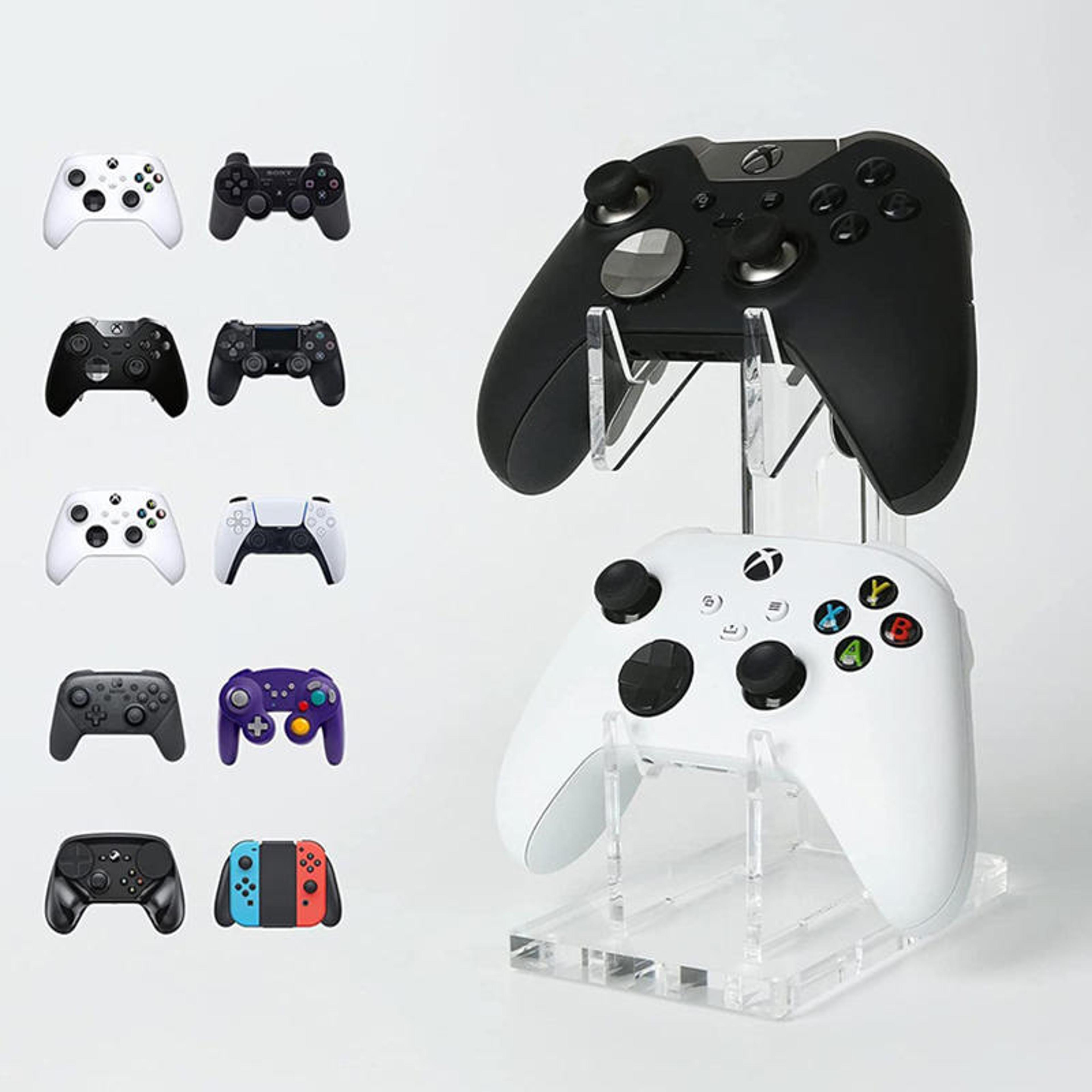 universal tier gaming controller stand and headphone stand desktop organizer