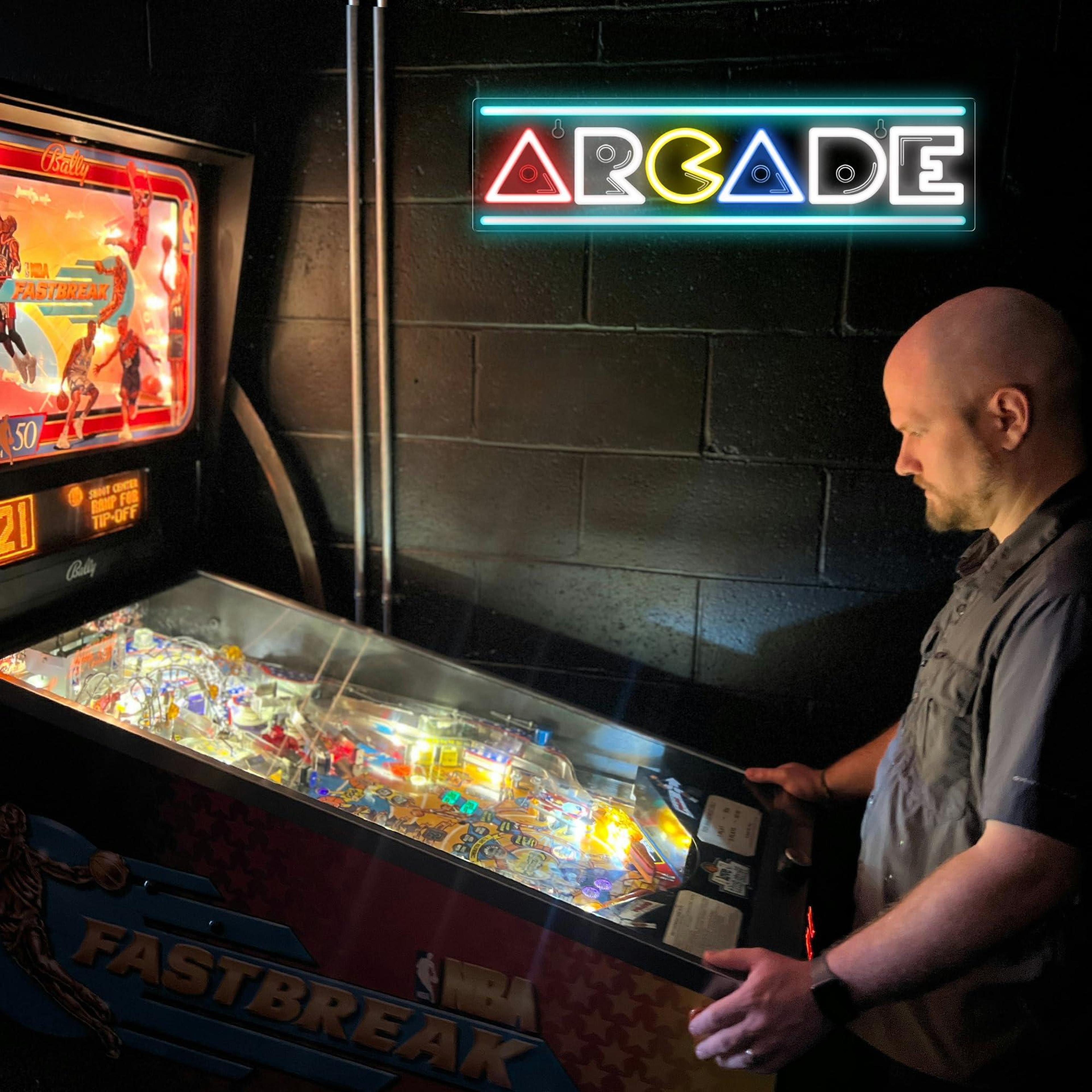 arcade neon sign led wall decor for gaming room retro arcade gift