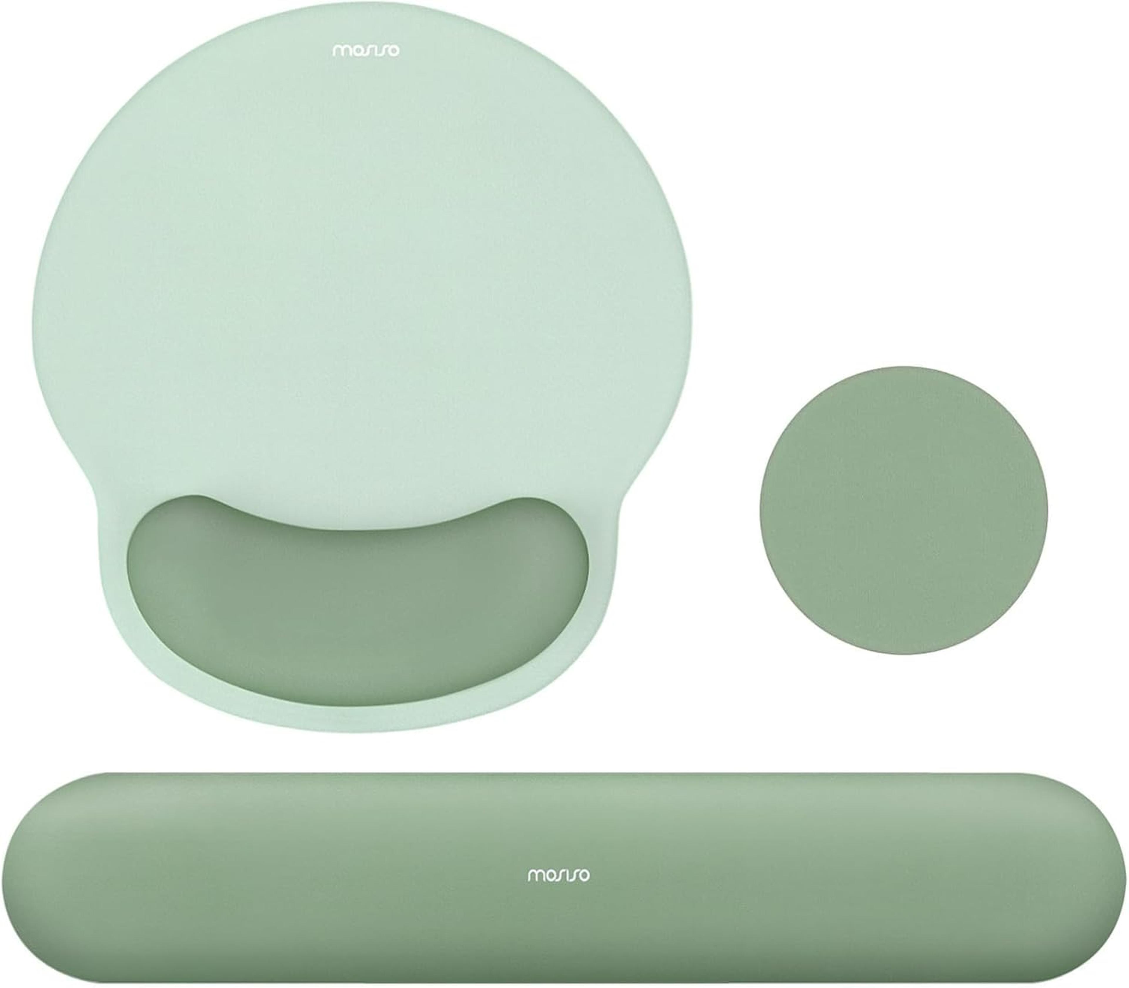 ergonomic keyboard and mouse wrist rest set with memory foam support