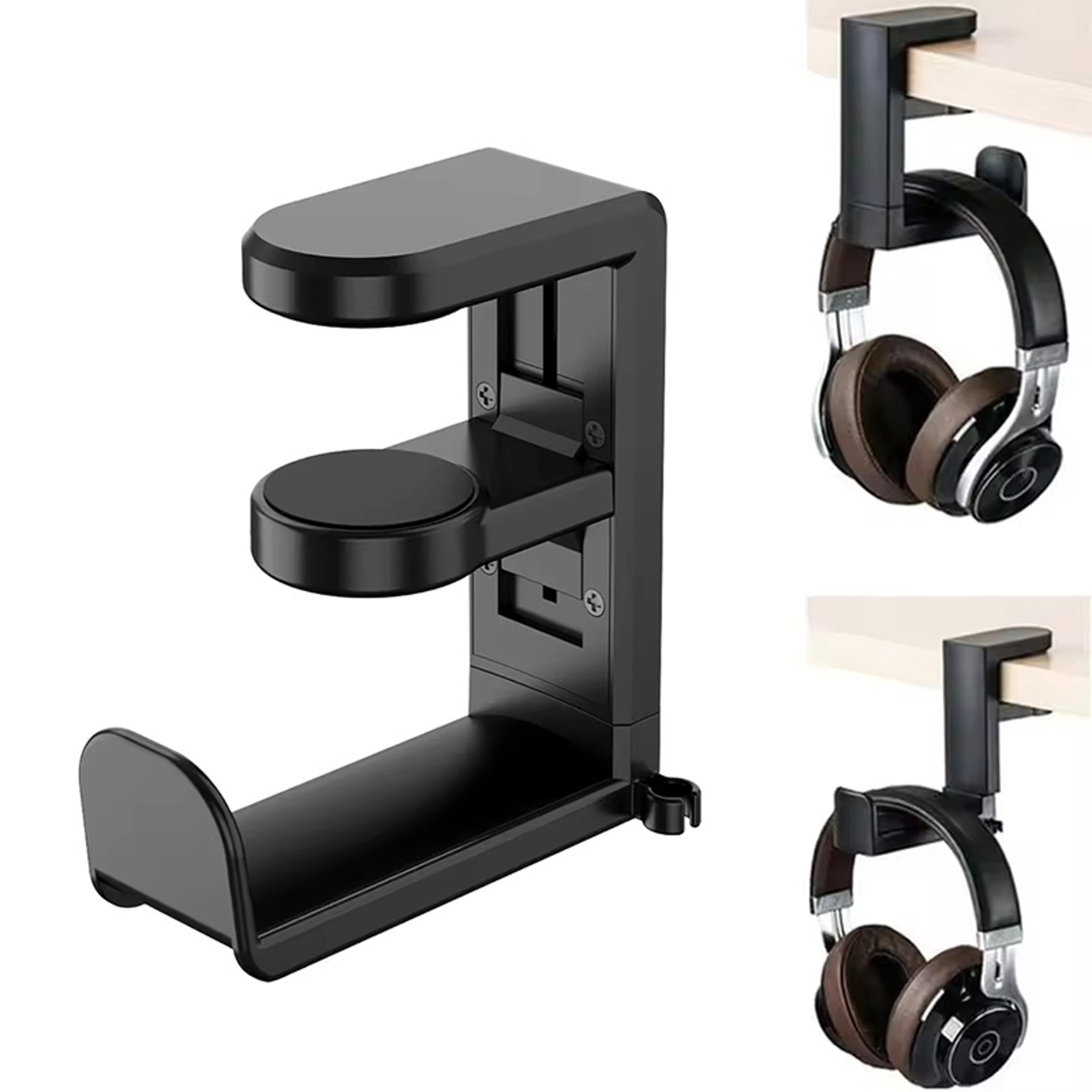 rotating headphone stand desktop holder for gaming desk organization