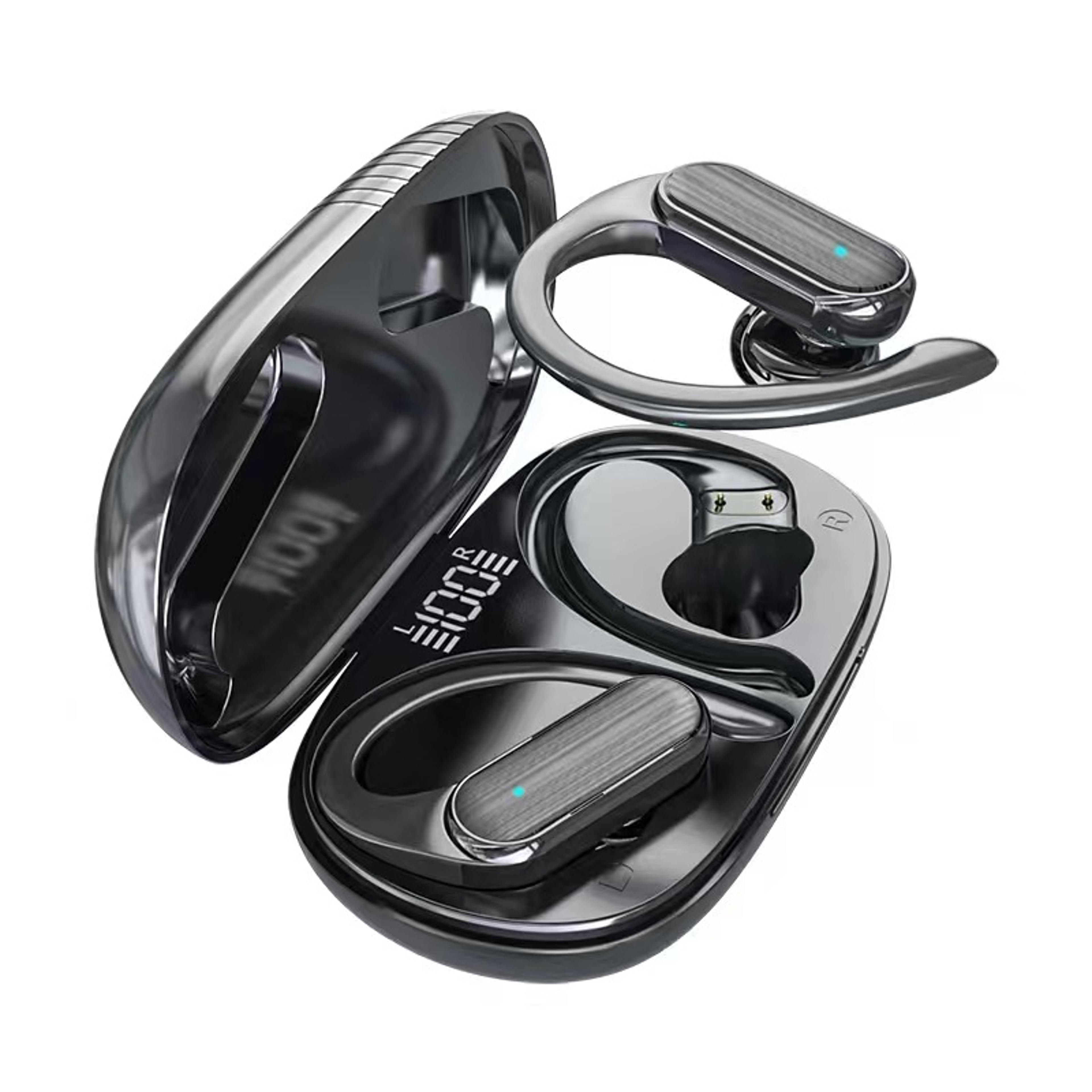 ear hook wireless bluetooth headphones with long battery life and sport noise cancellation