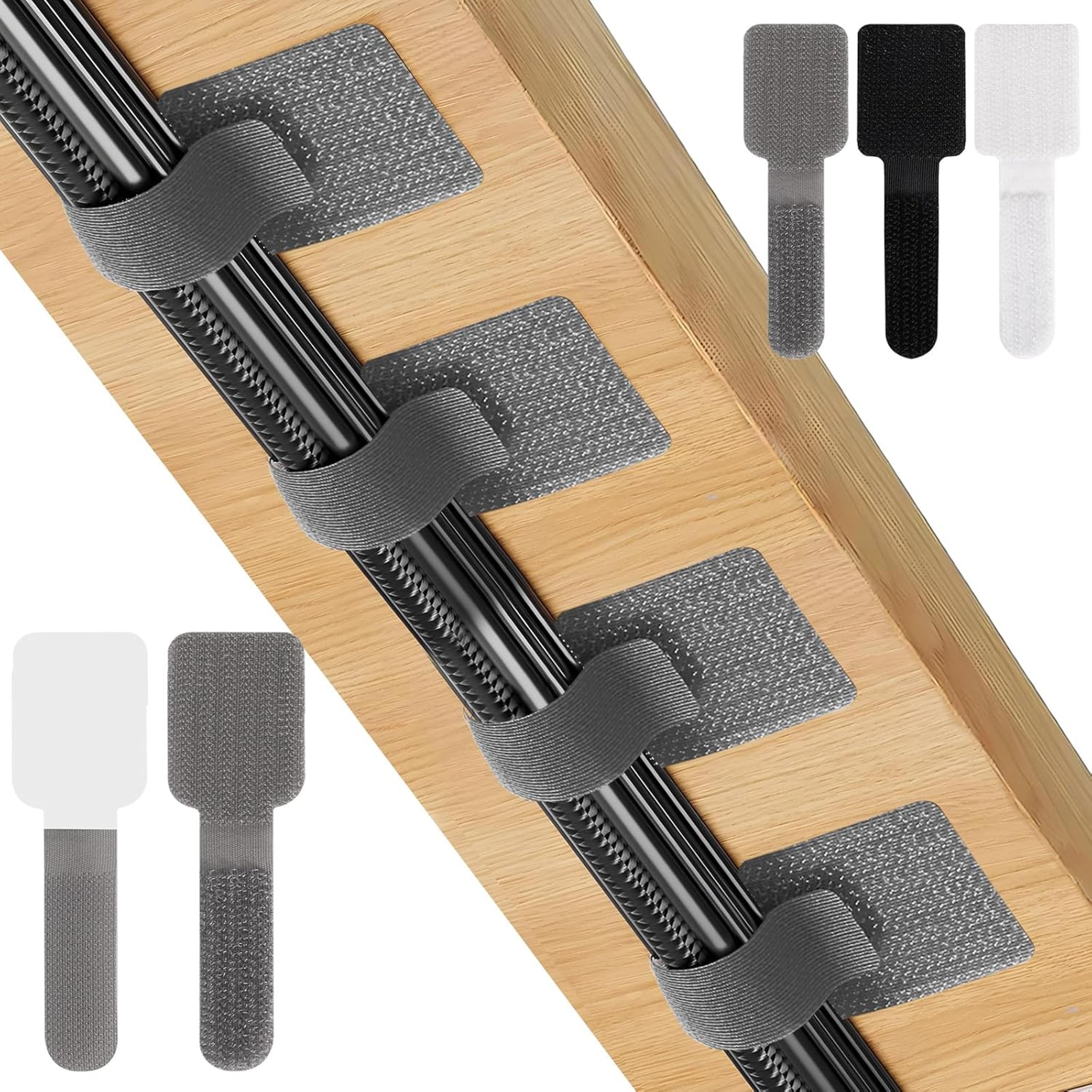 reusable velcro cable ties self adhesive cable holder for desk cord organization