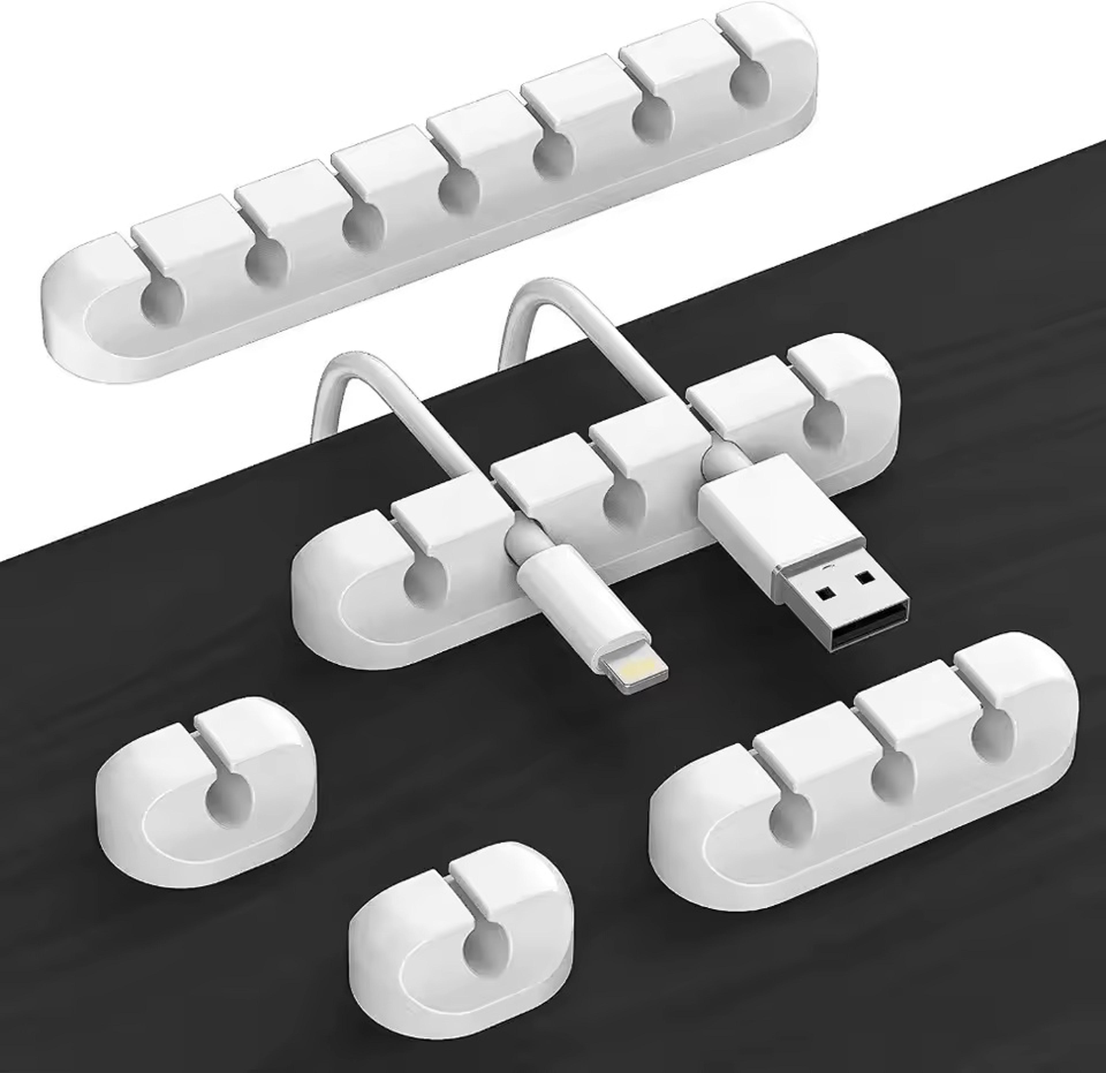 silicone usb cable organizer cable holder clips for desk and charging accessories