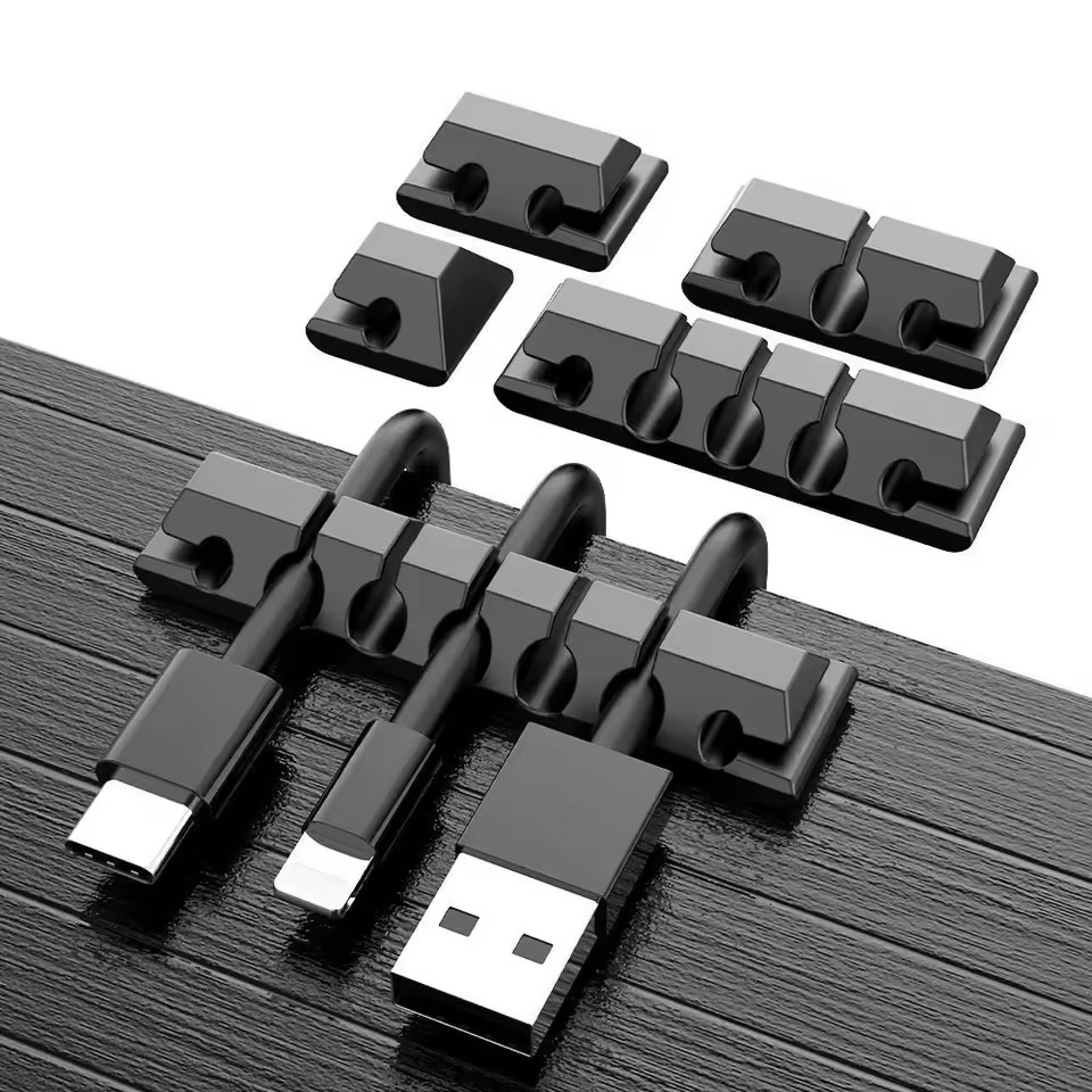 silicone cable organizer usb cable winder and cord management clips