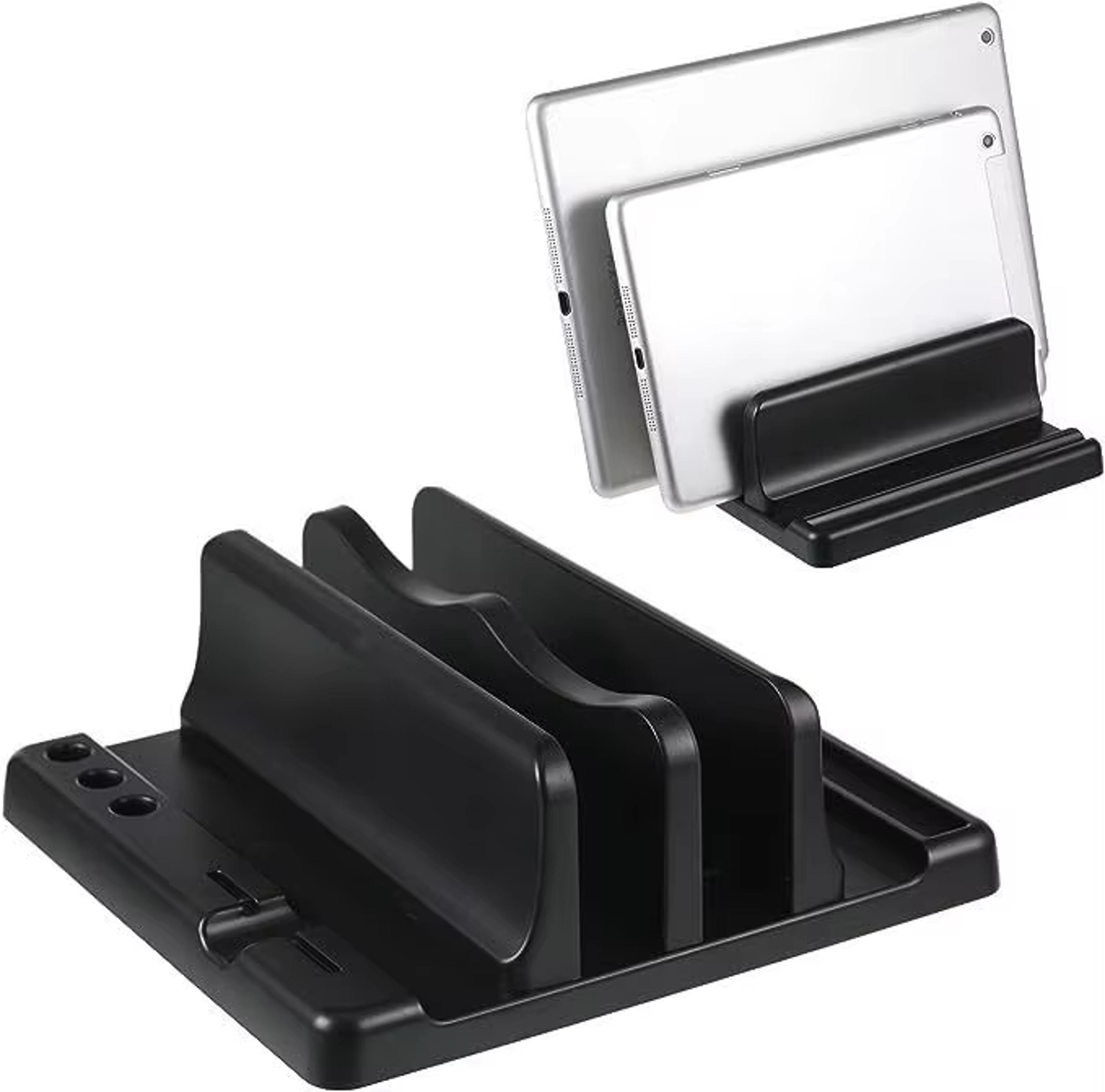 adjustable vertical laptop stand holder space saving desktop organizer