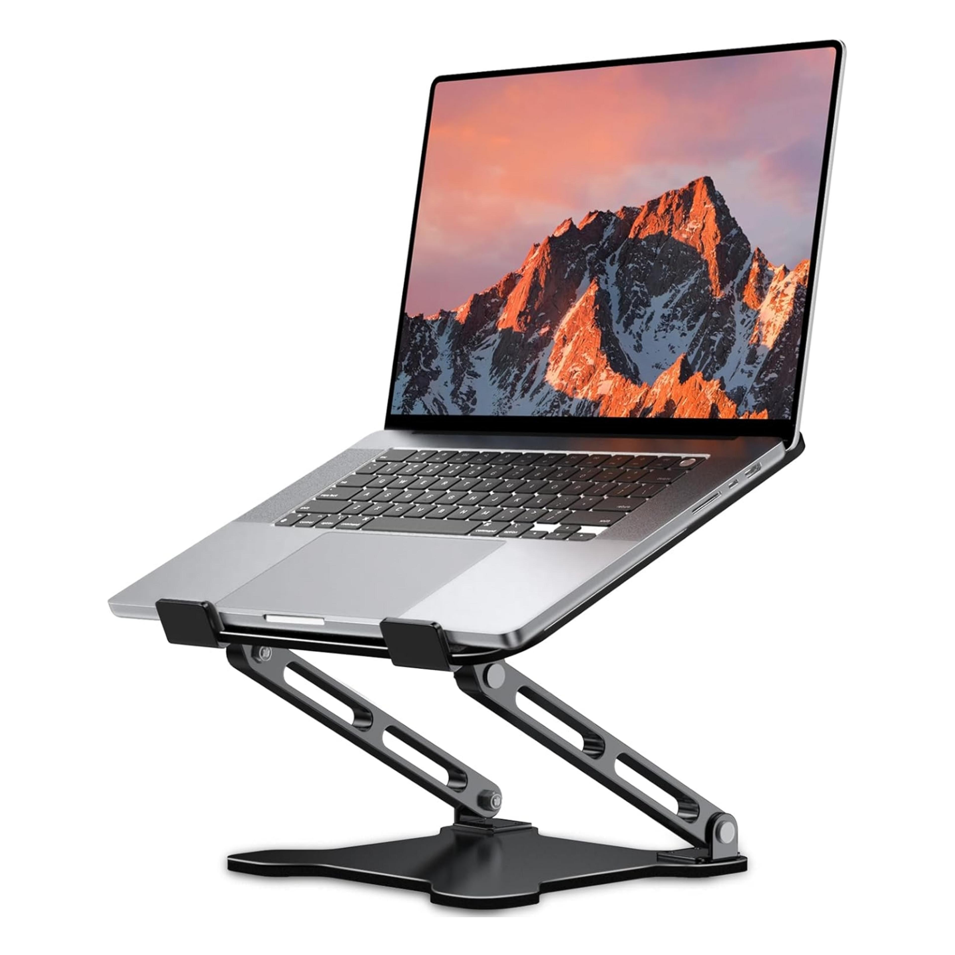 adjustable aluminum laptop tablet stand foldable cooling holder for desk setup